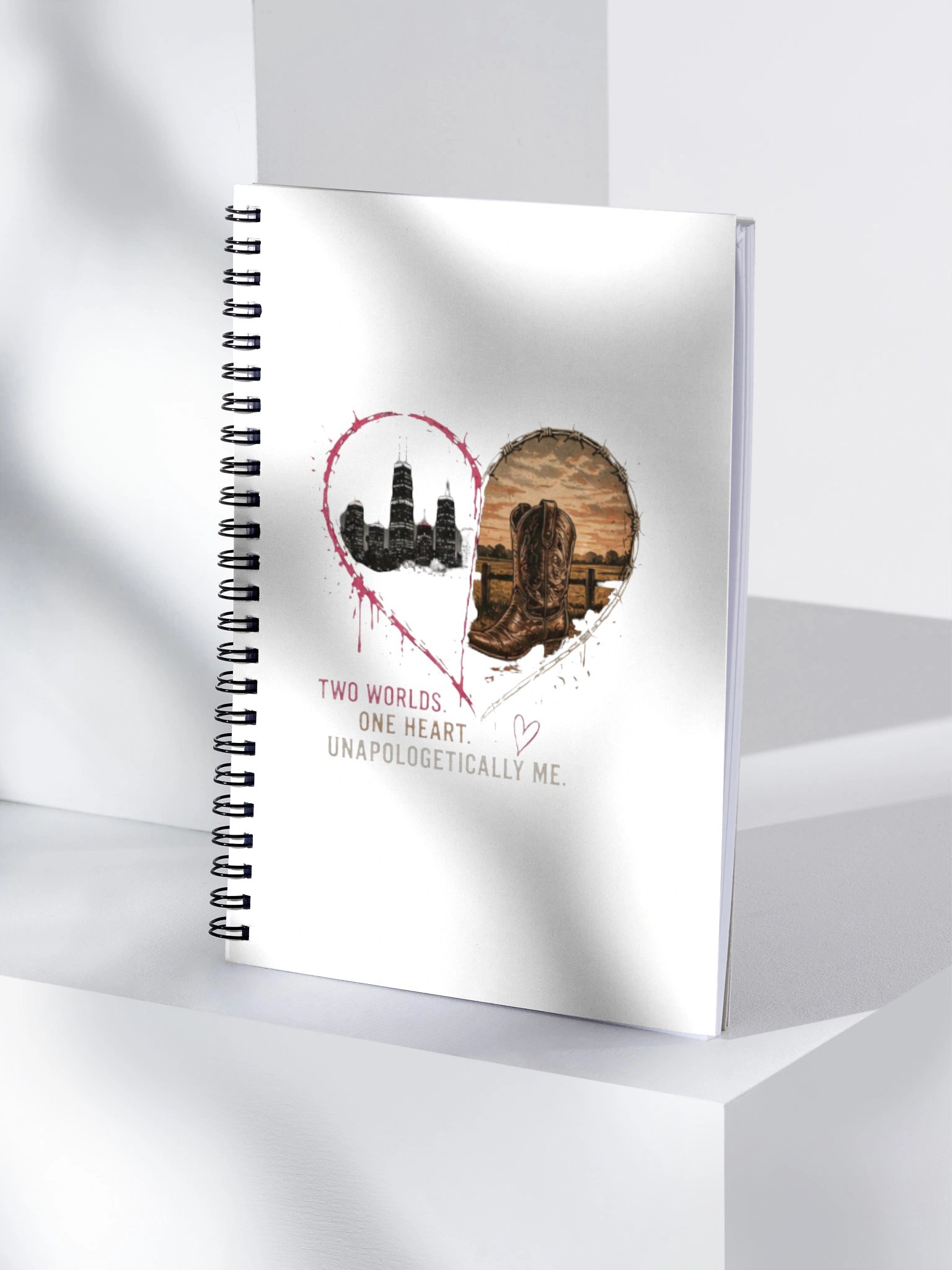 Two Worlds, One Heart Spiral Notebook product image (4)