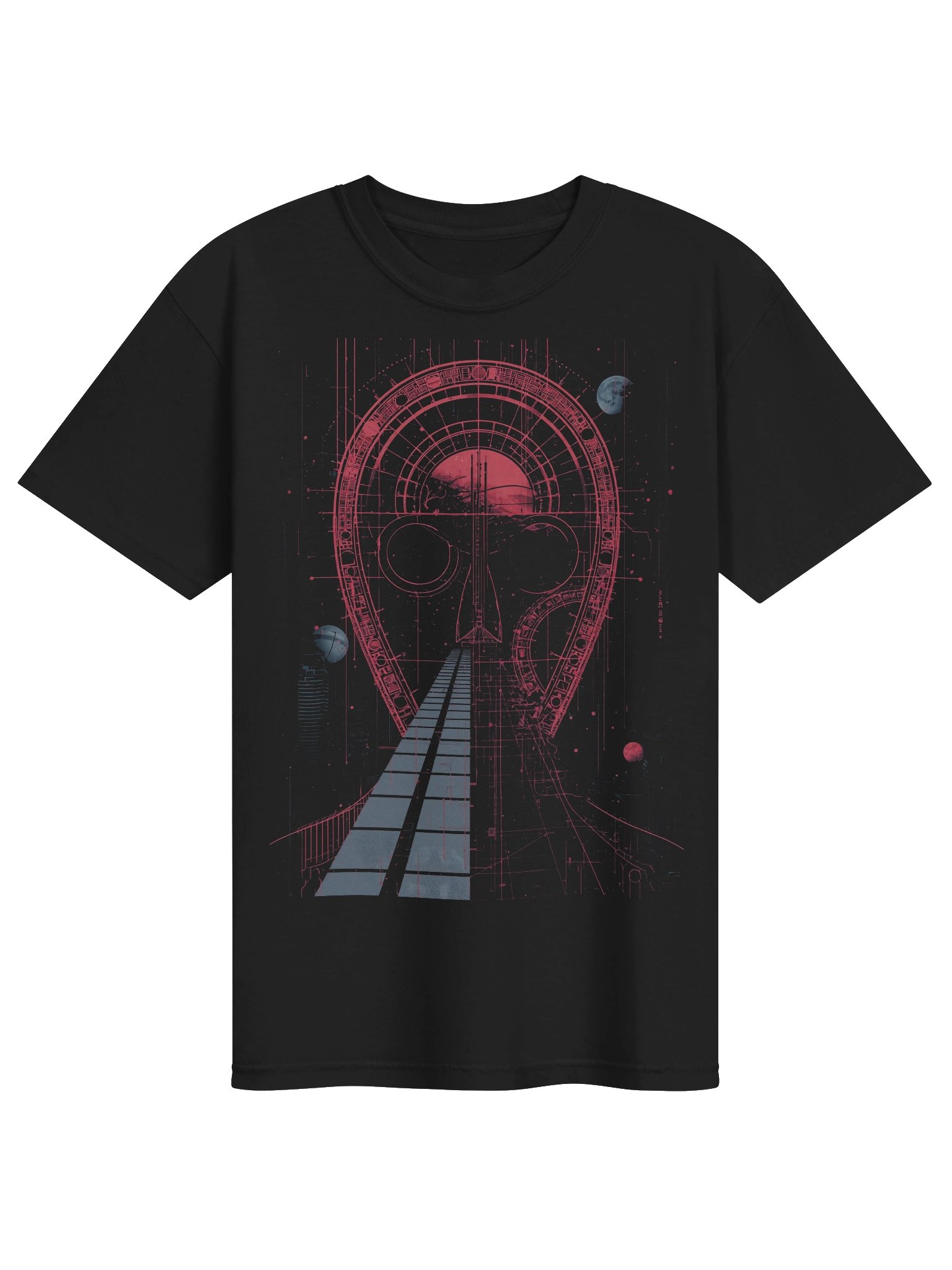 Cyber Skull Wireframe Heavyweight T-Shirt product image (1)