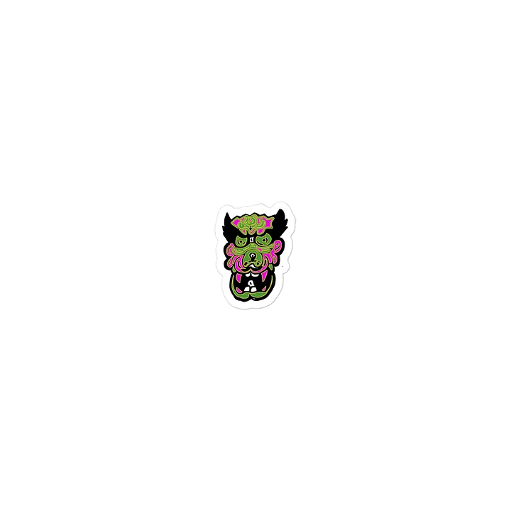 face and fangs die-cut sticker product image (1)