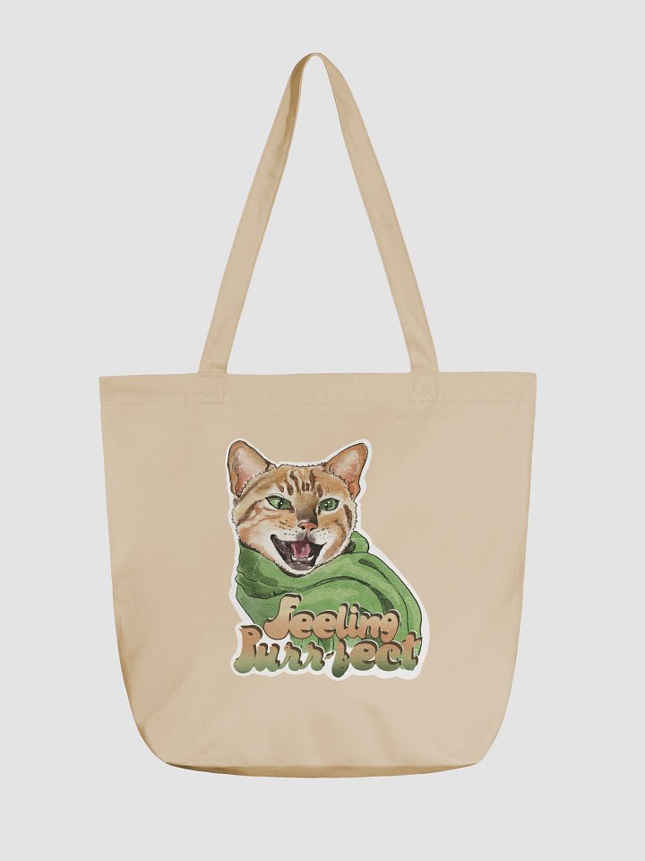 Feeling Purr-fect Cat with a scarf Tote Bag product image (1)