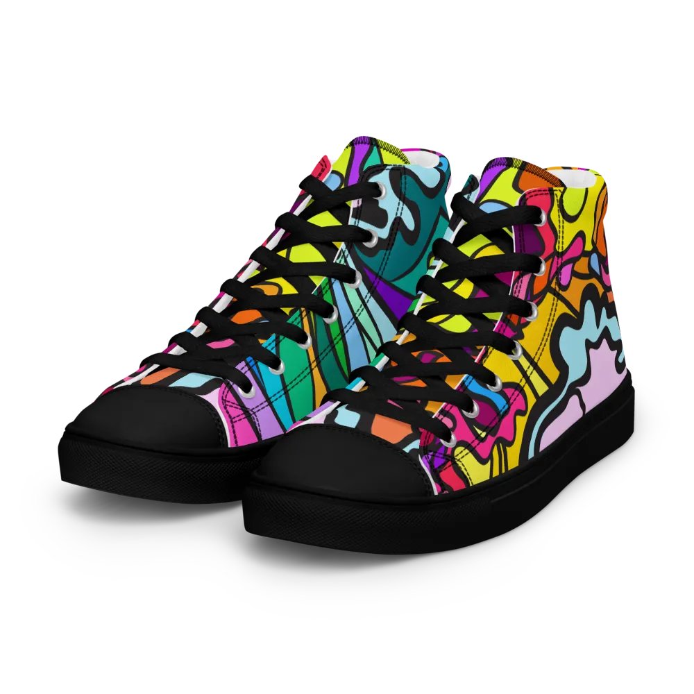 Vibrant Wave Women's High Tops - Wave at Sunset product image (6)