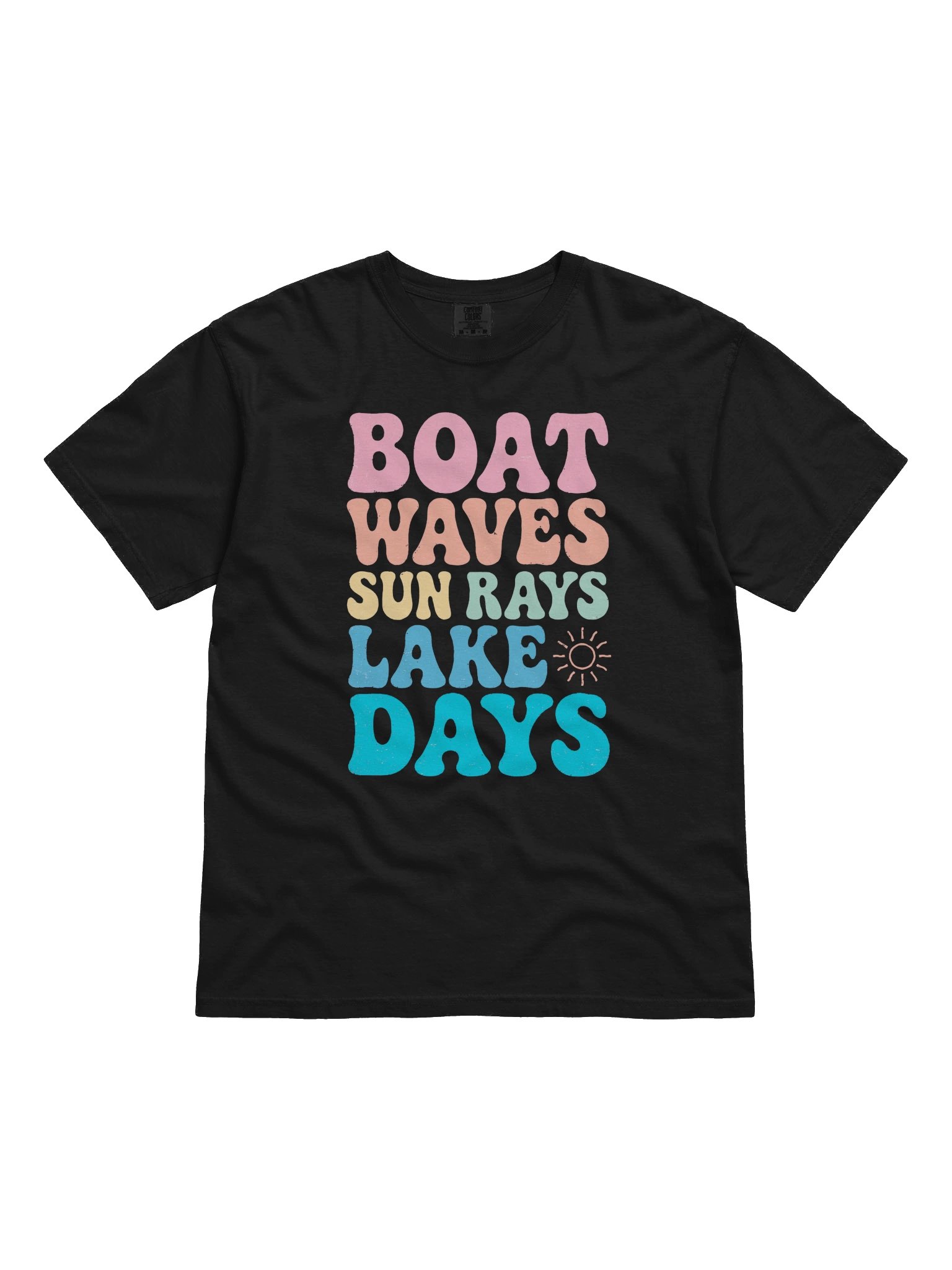 Boat Waves Sun Rays Lake Days – Colorful Boating Design product image (1)