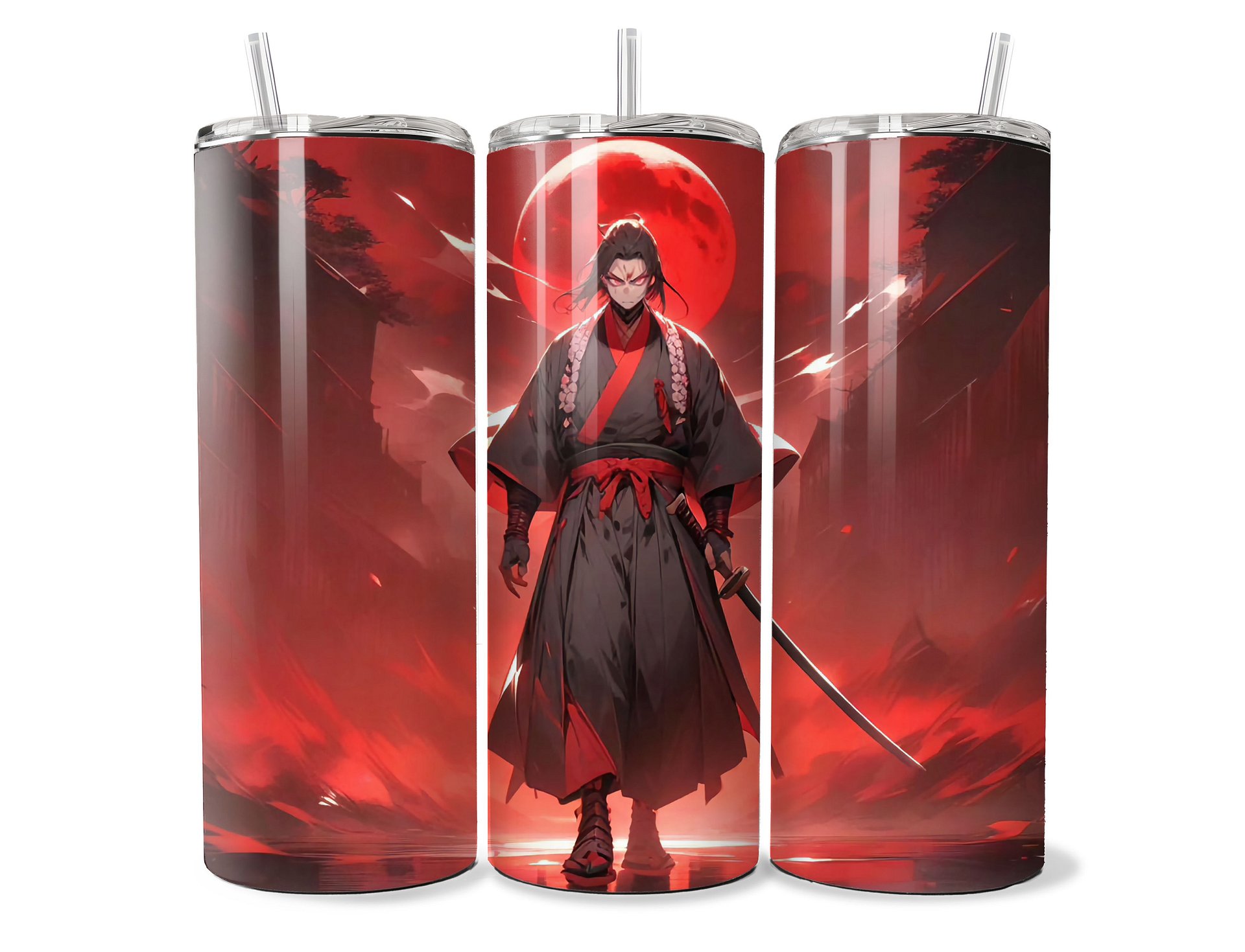 Crimson Samurai Tumbler - 20oz Stainless Steel product image (1)
