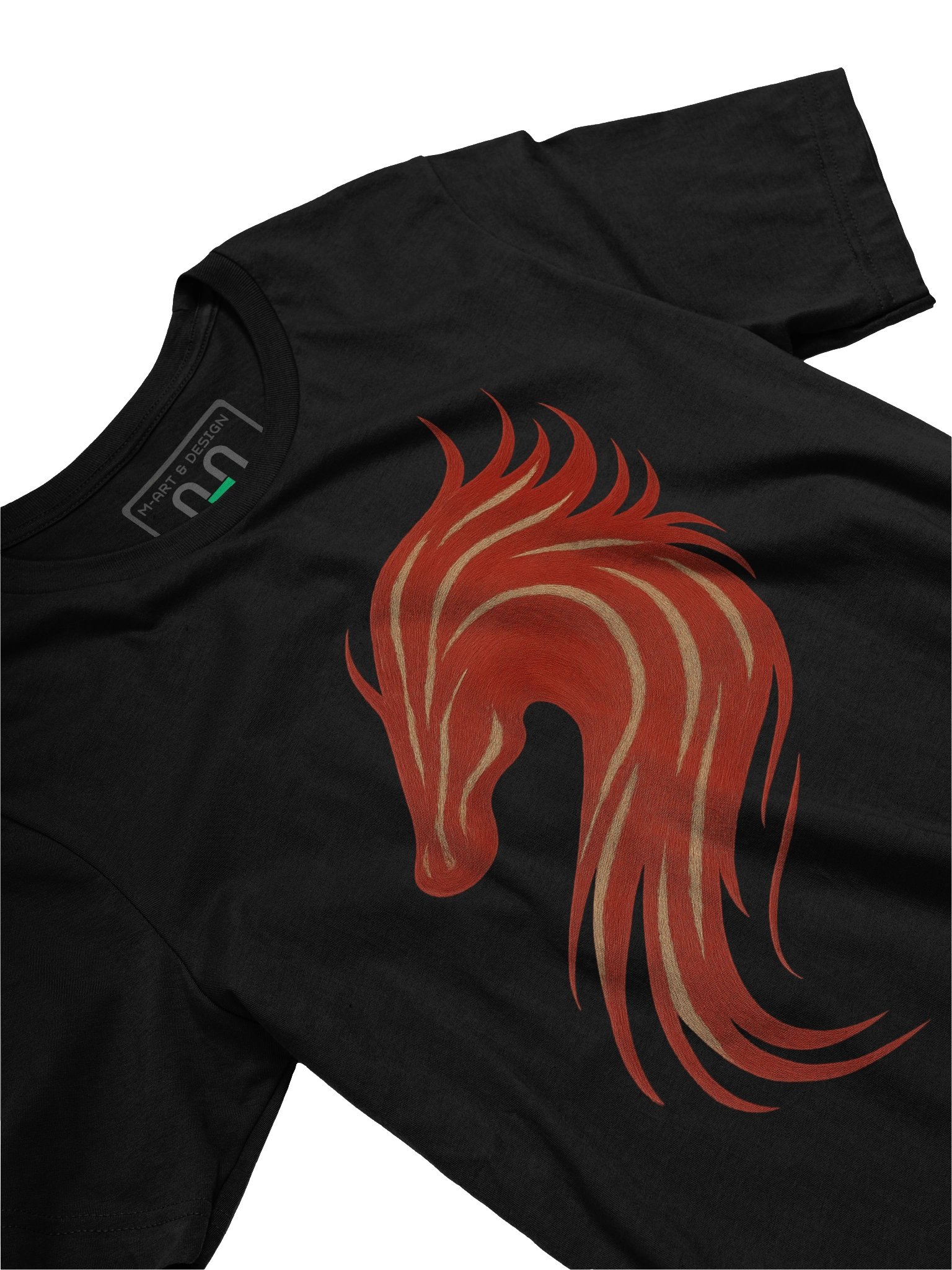 Wild Mane Red Horse Art Print – DTG T-Shirt – by M-Art and Design product image (2)
