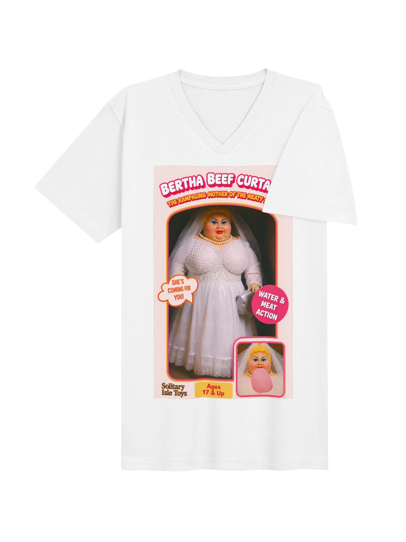 666 Toys | Bertha Beef Curtains | Bella+Canvas Short Sleeve V-Neck Jersey T-Shirt product image (4)