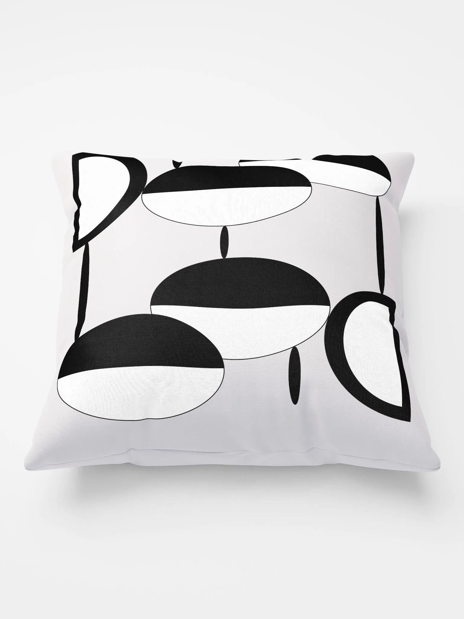 Modern Black and White Throw Pillows – Geometric Cushions for Sofa – Decorative Black White Pillows for Living Room product image (2)