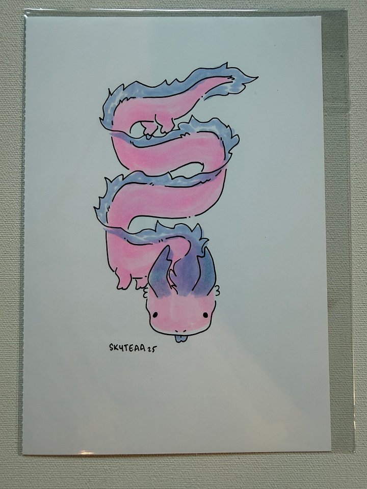 Pink Noodle Dragon Original Artwork product image (2)