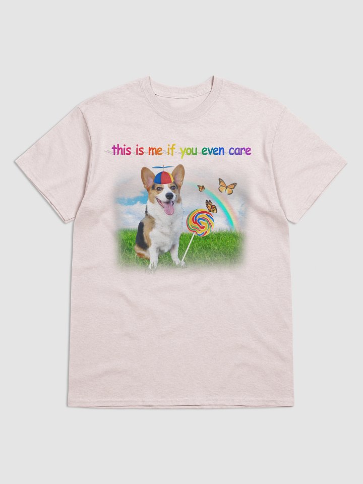 Whimsical Propeller Hat Dog T-shirt - this is me if you even care product image (1)
