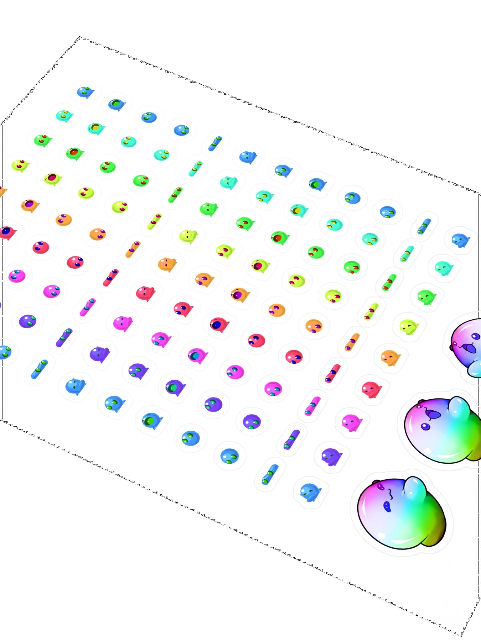 Bubbles Sticker Sheet RAINBOW product image (2)