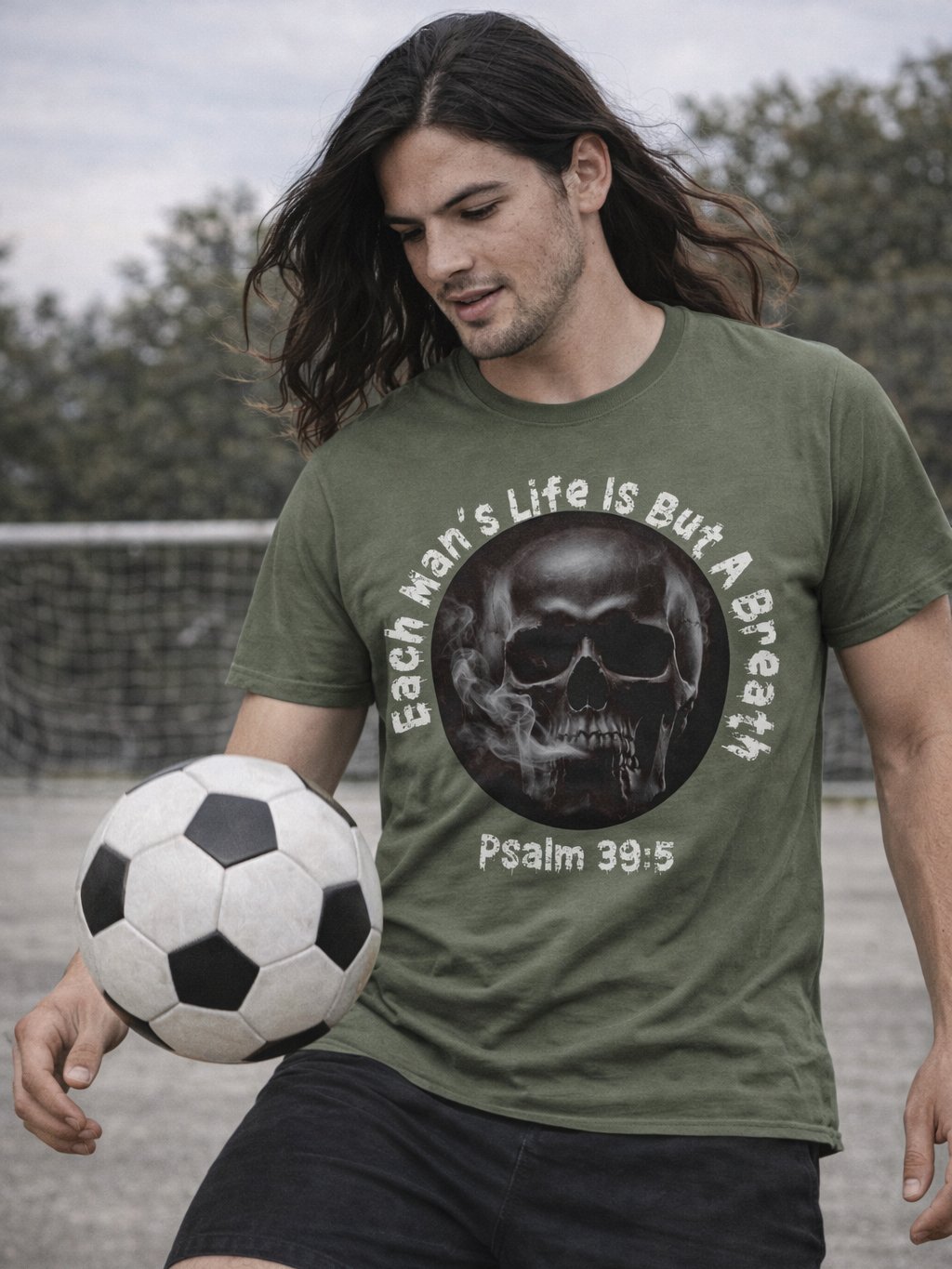 Each Man's Life T-Shirt, Is But A Breath, Skull Warning Bible Verse Psalm 39 Tee product image (30)
