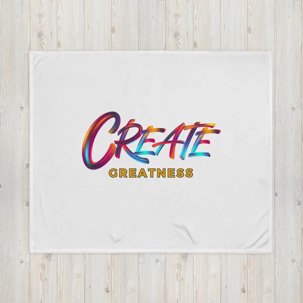 Create Greatness Full Print Throw Blanket product image (4)