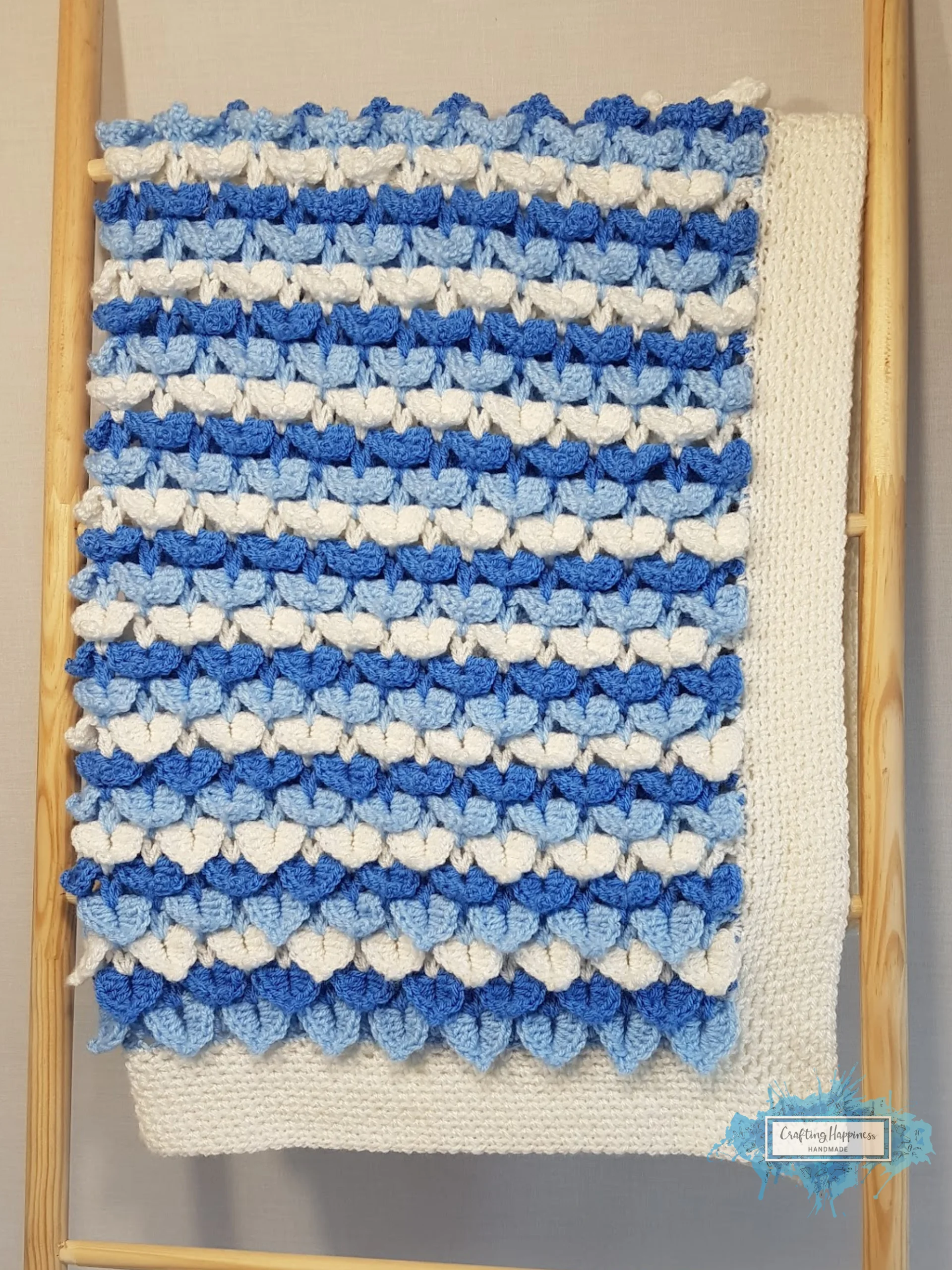 Frozen Hearts Crochet Baby Blanket Pattern | Dragon Scale Lapghan (PDF Pattern) product image (3)
