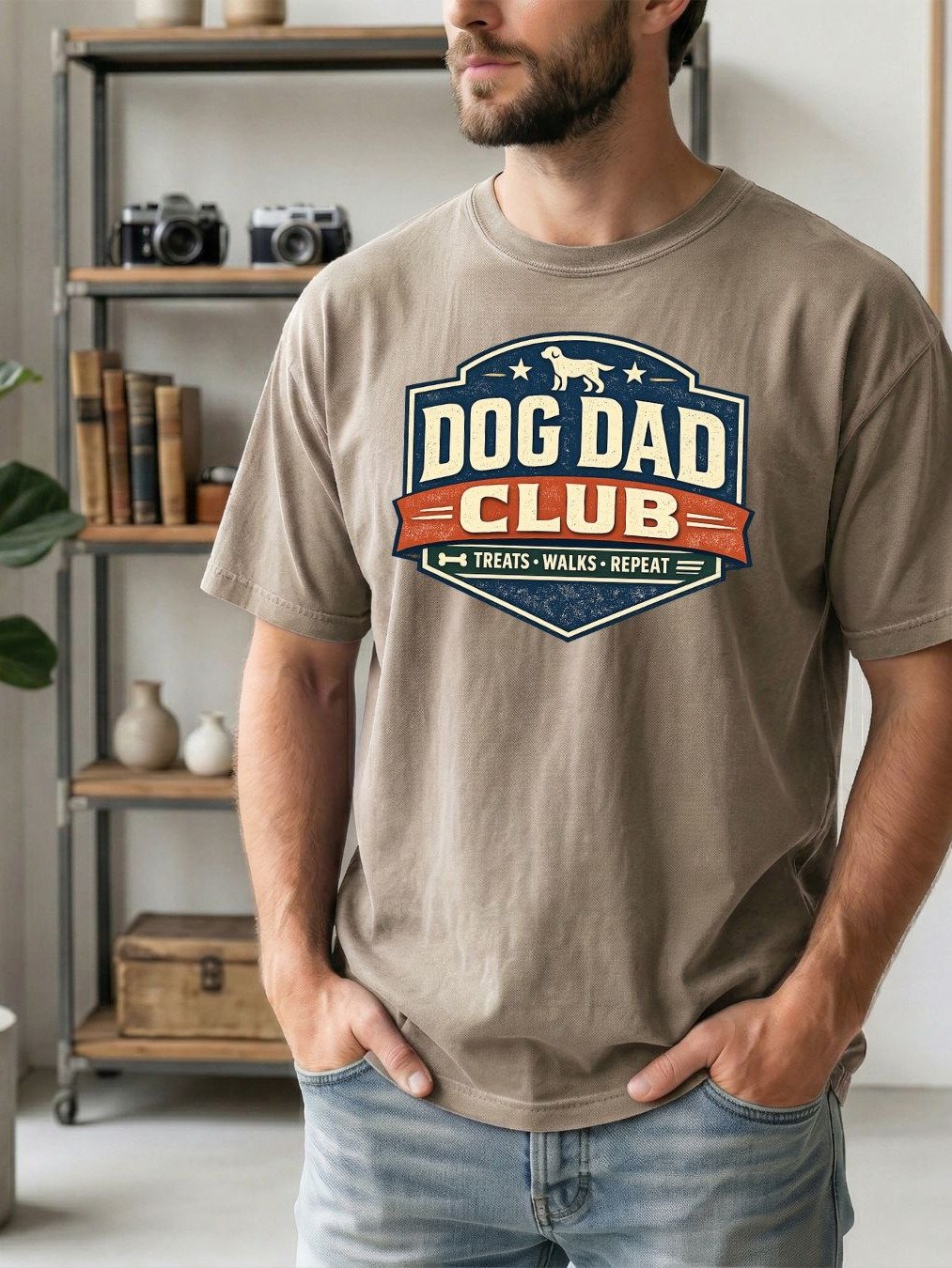 Dog Dad Club T-Shirt – Retro Dog Dad Shirt & Dog Lover Gift product image (1)