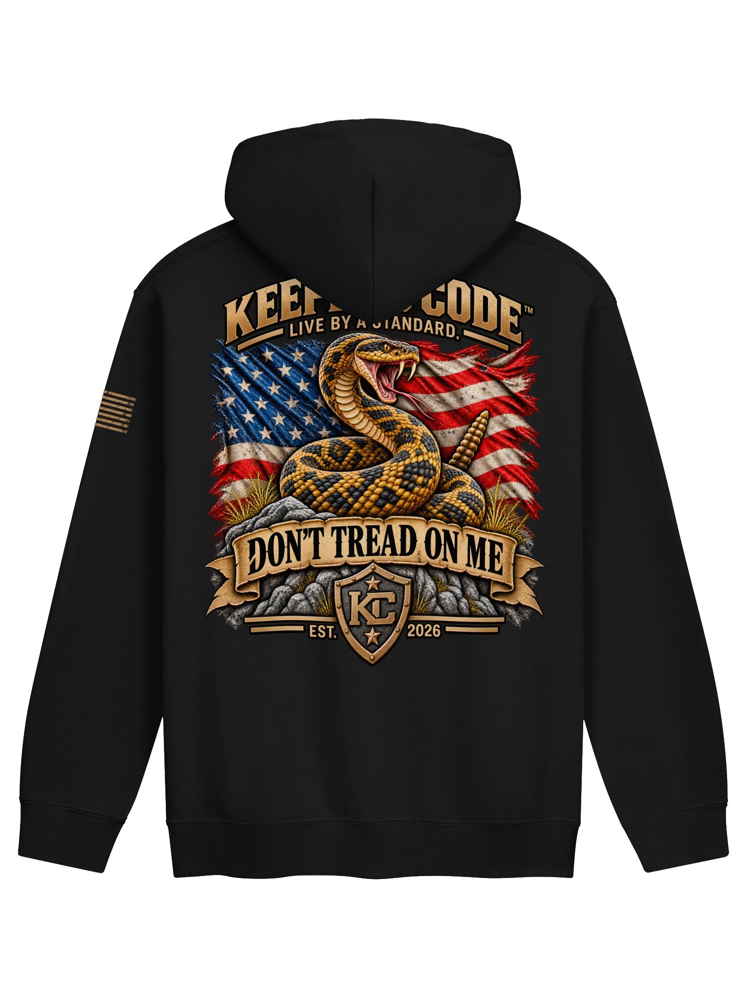Men's Don't Tread on Me Patriotic Graphic Hoodie product image (3)