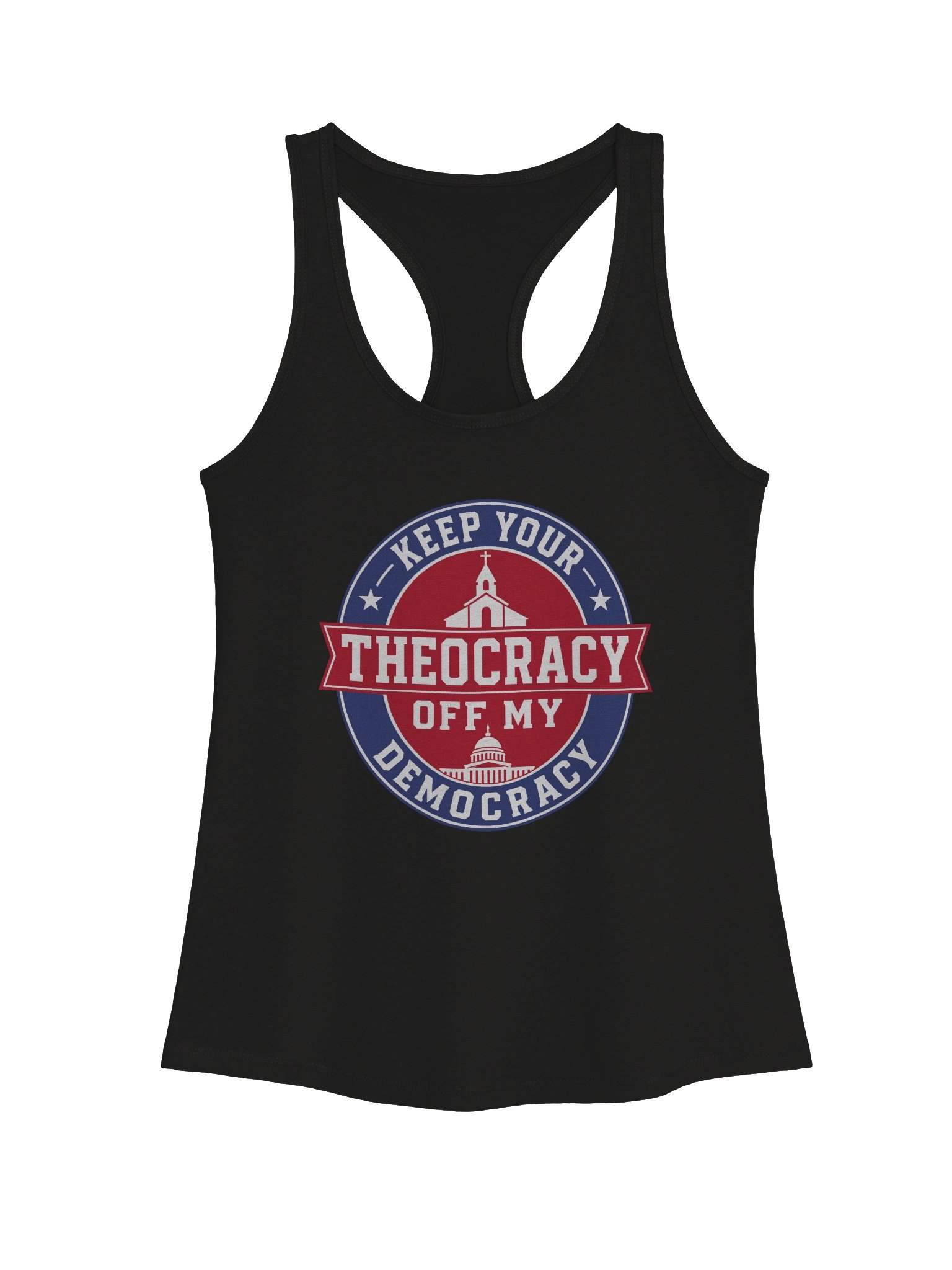 Keep Your Theocracy Off My Democracy - Women’s Racerback Tank Top product image (3)