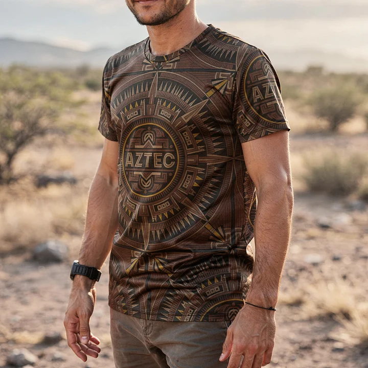 Aztec Sacred Geometry T-Shirt – Ancient Geometry 01 product image (2)