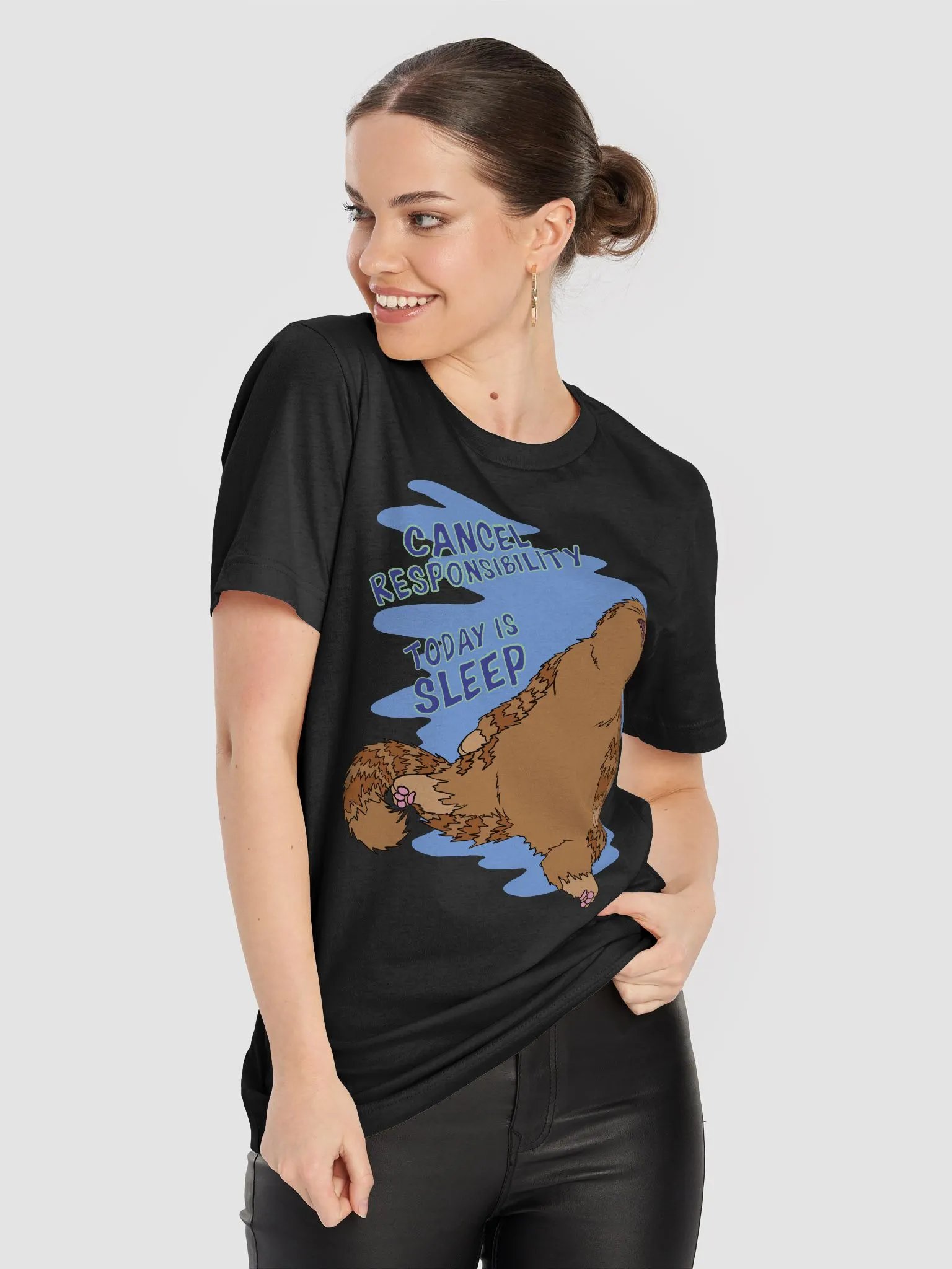 Cancel responsibility Today is sleep Tshirt product image (84)