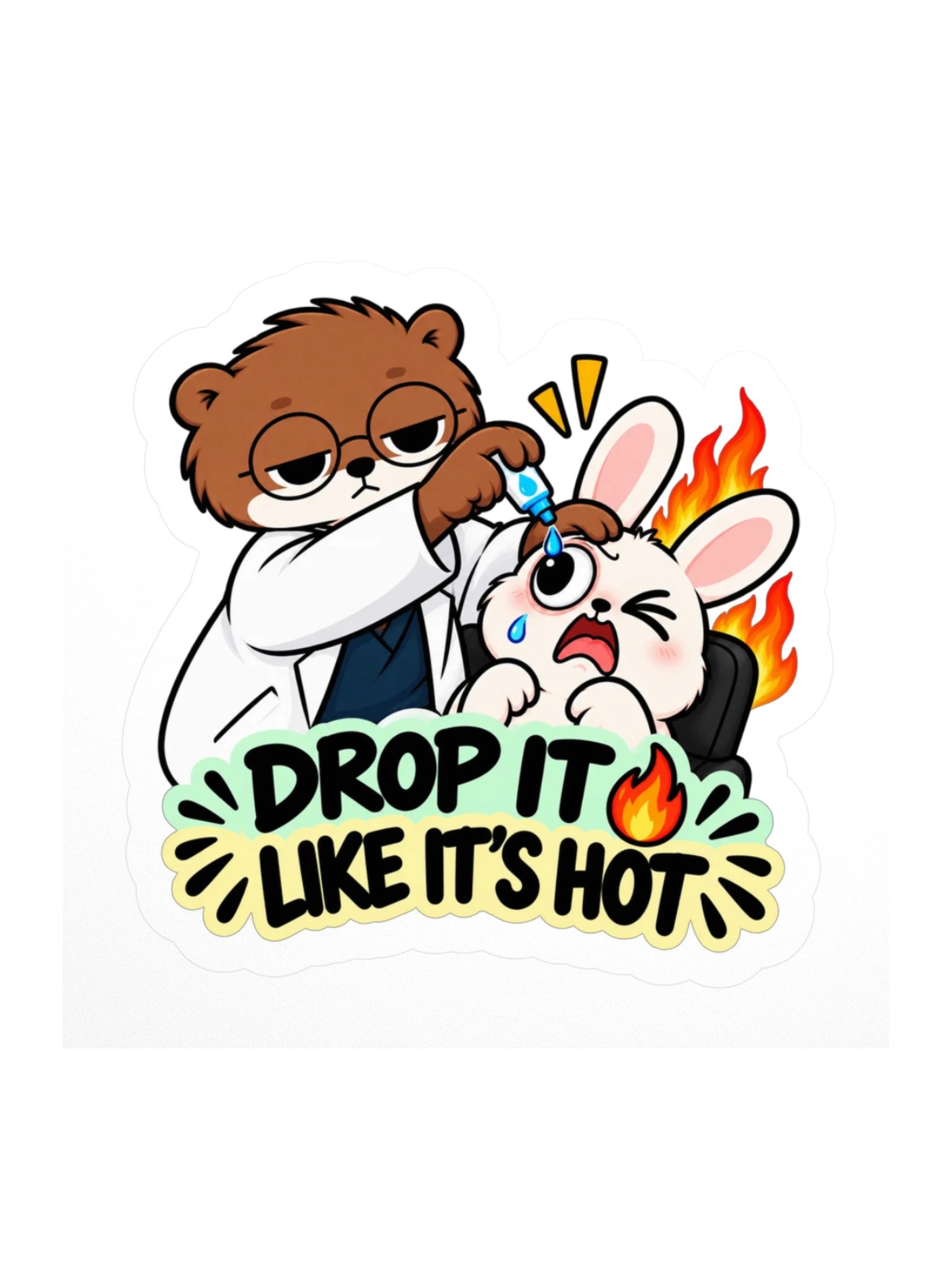 Sleepy Optometrist Drop It Like It’s Hot Sticker product image (1)