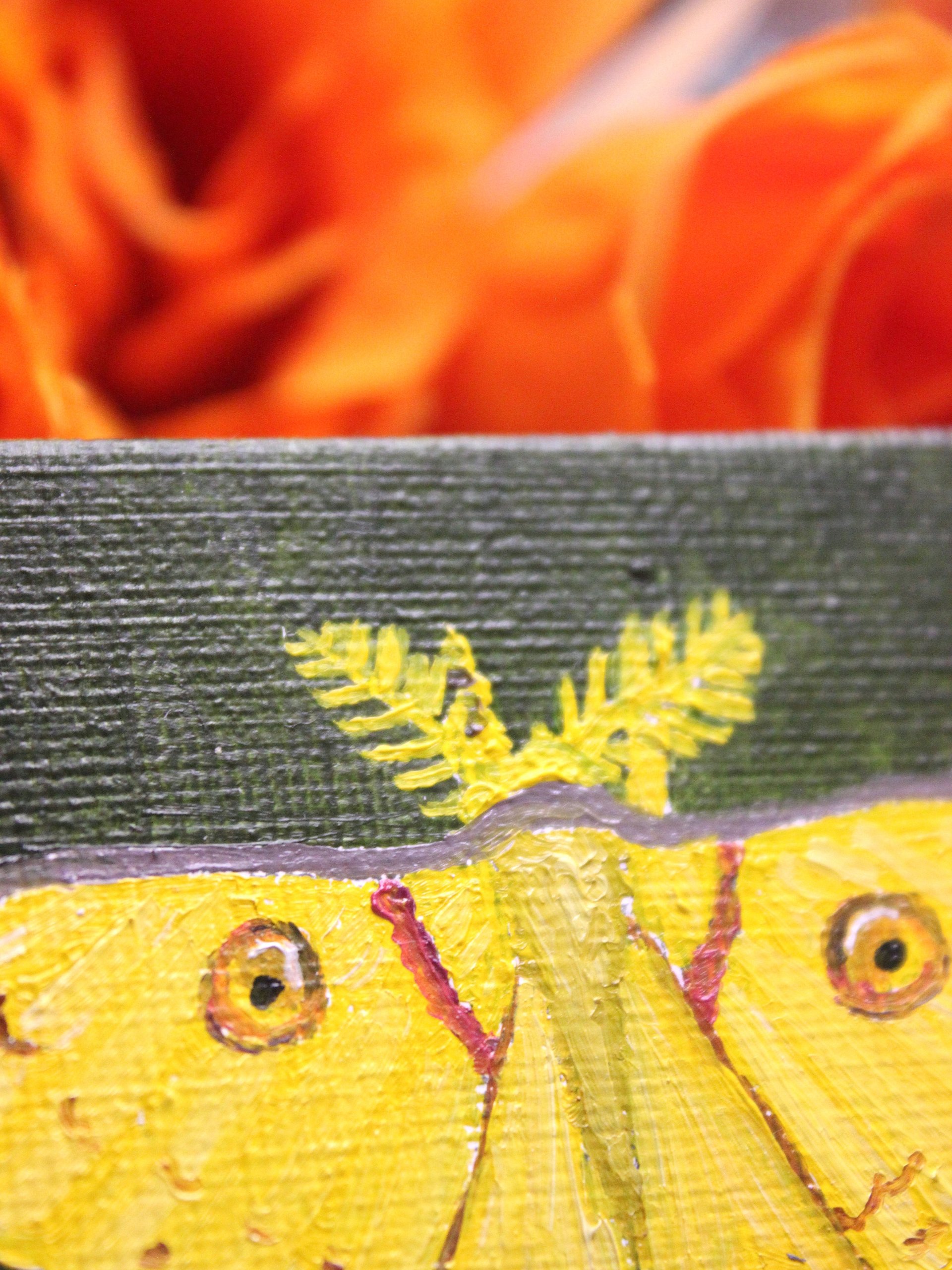 Comet Moth Mini Oil Painting product image (4)