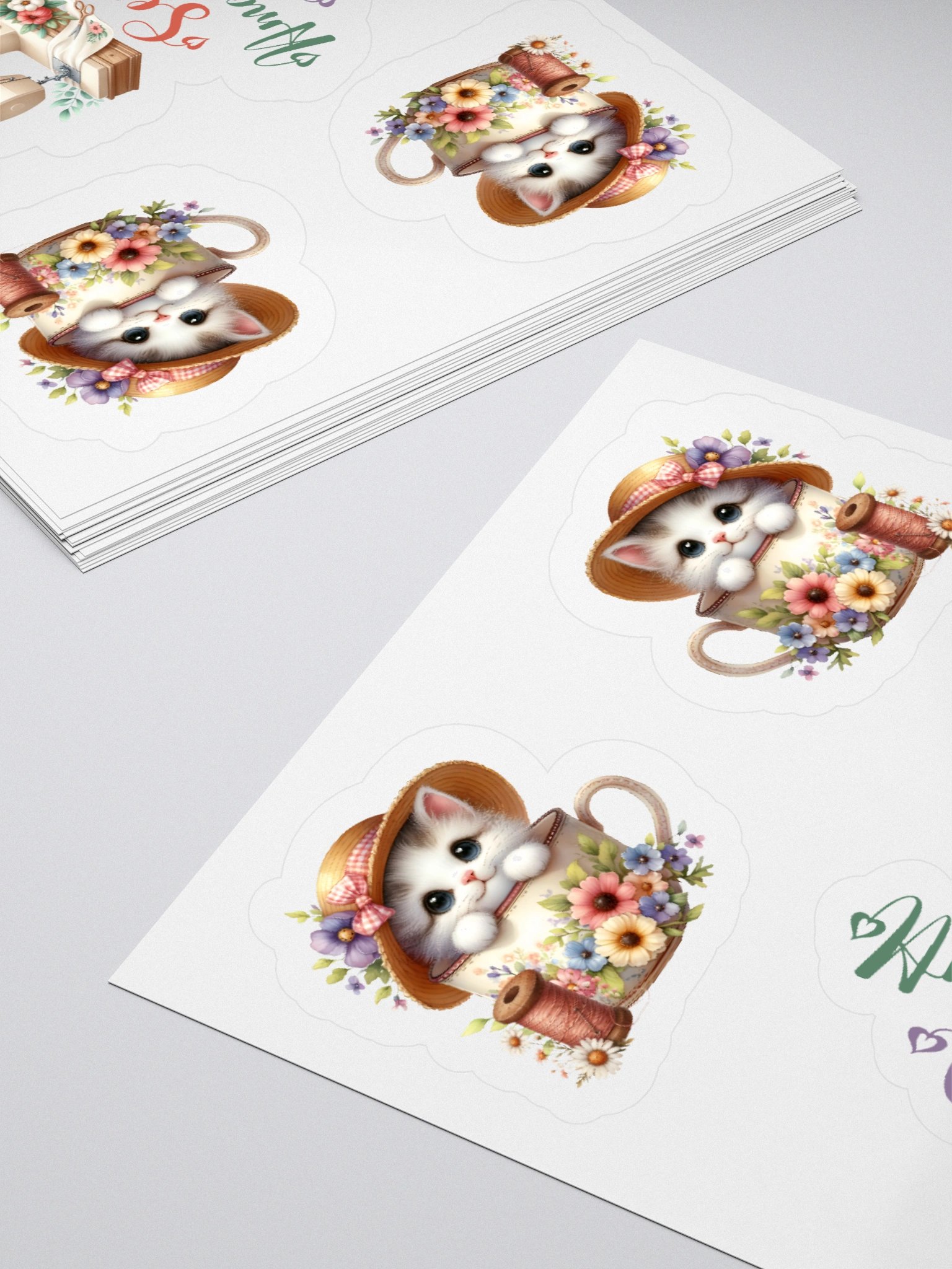 Sew Amazingly Cute Meow-tiful Kittens Stickers product image (10)