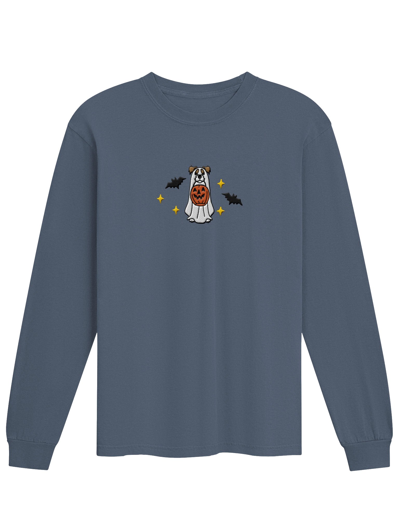 Halloween Parson Russell Terrier (Tan & White, Rough Coat) Embroidered Long-Sleeve T-Shirt product image (4)