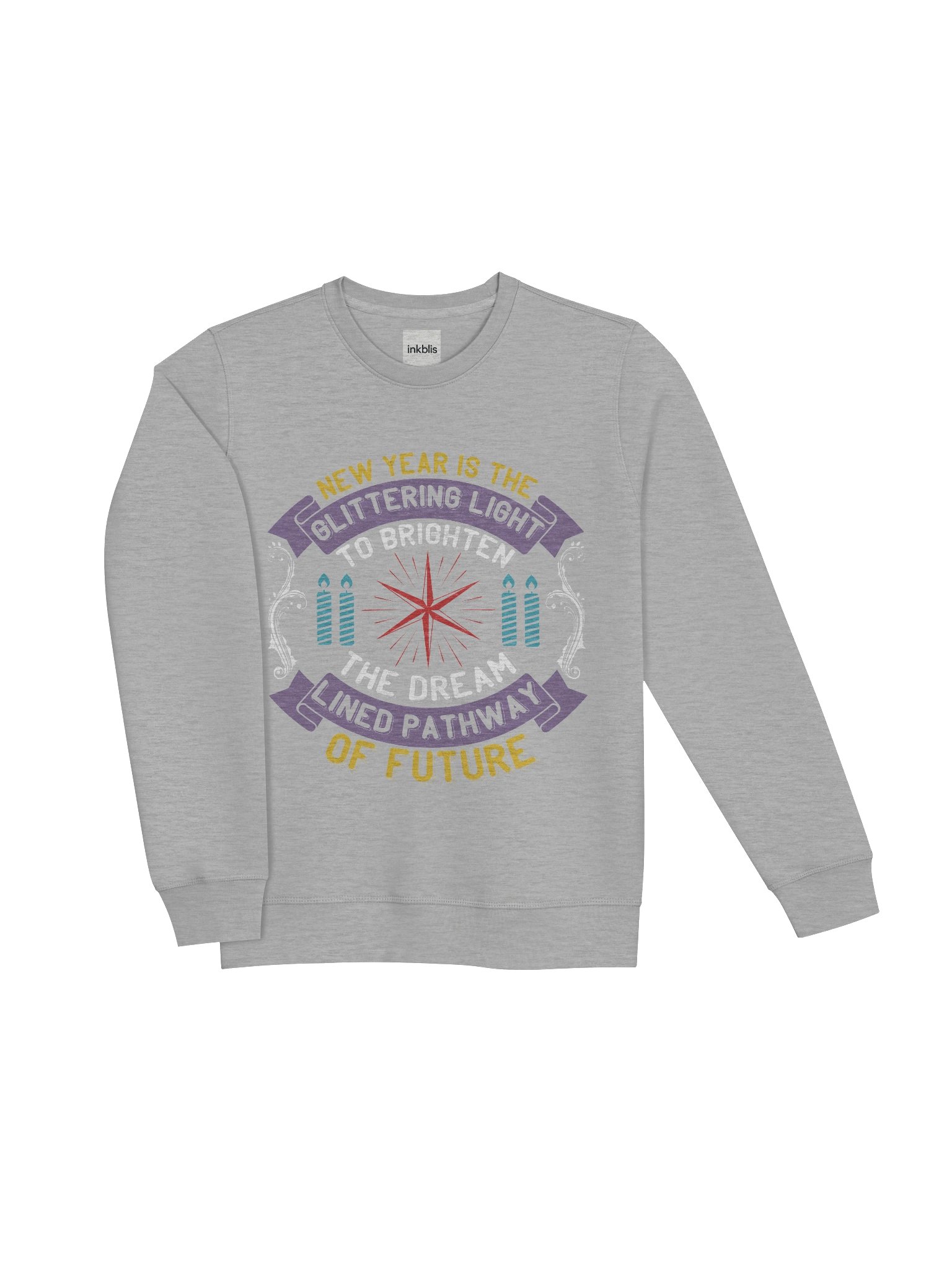 “New Year Is the Glittering Light” Inspirational Quote Sweatshirt product image (3)