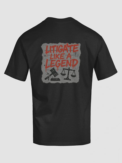 Litigate Like A Legend Oversized Faded T-Shirt