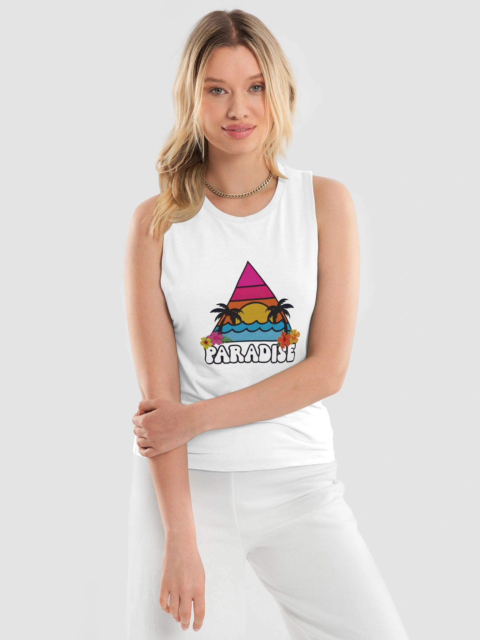 Tropical Sunset Paradise Muscle Tank product image (3)
