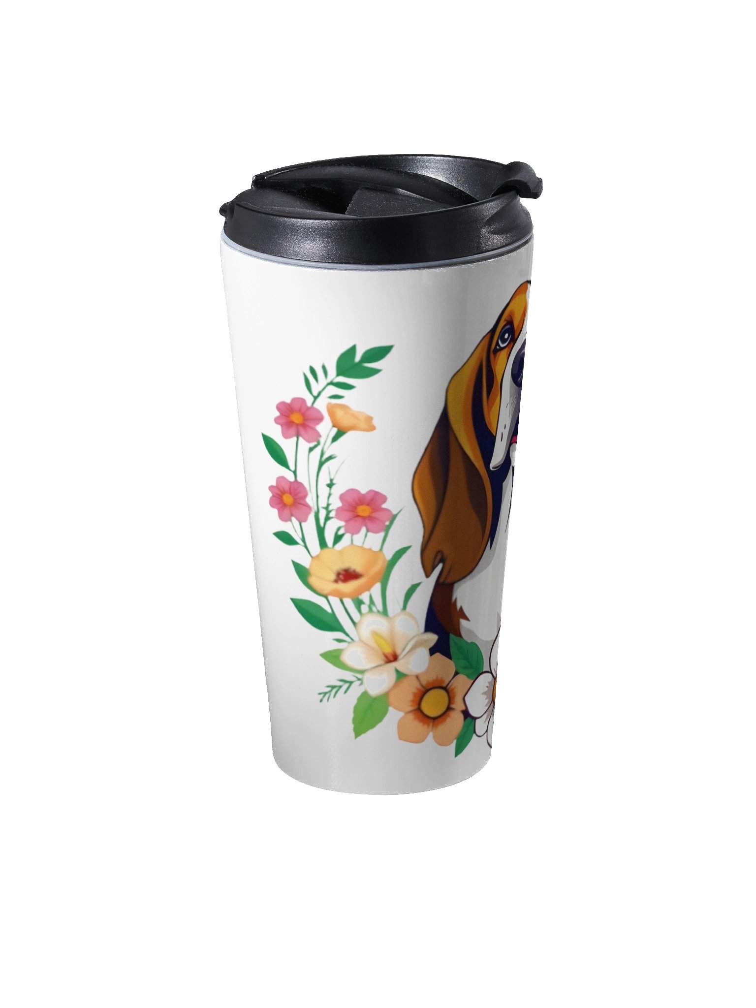 Floral Beagle Dog Travel Mug product image (2)