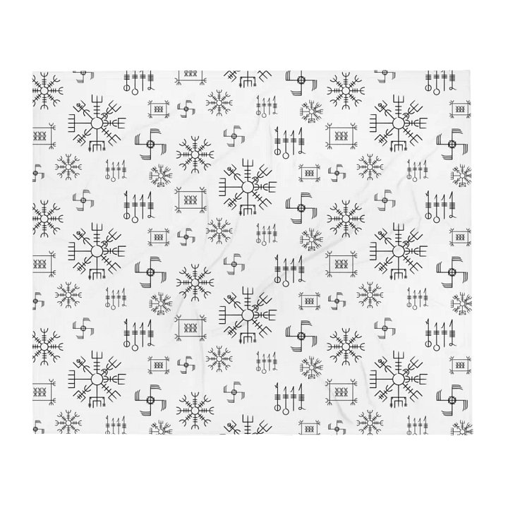 White Icelandic Staves Throw Blanket product image (1)