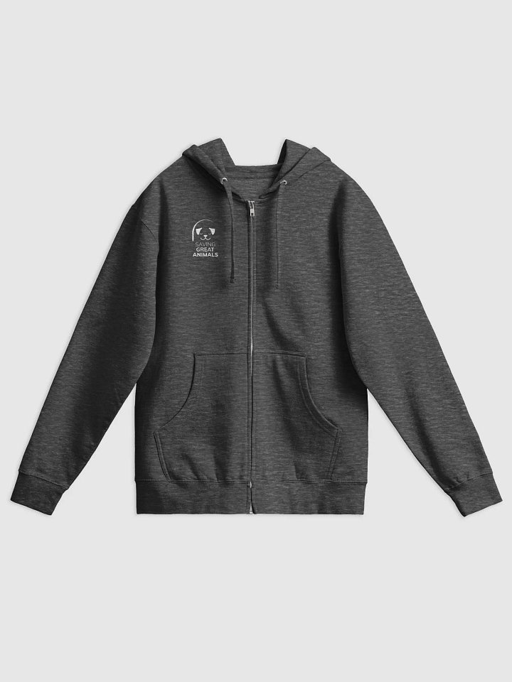 Love My Rescue Dog - Zip-up Hoodie - Dark Gray product image (2)
