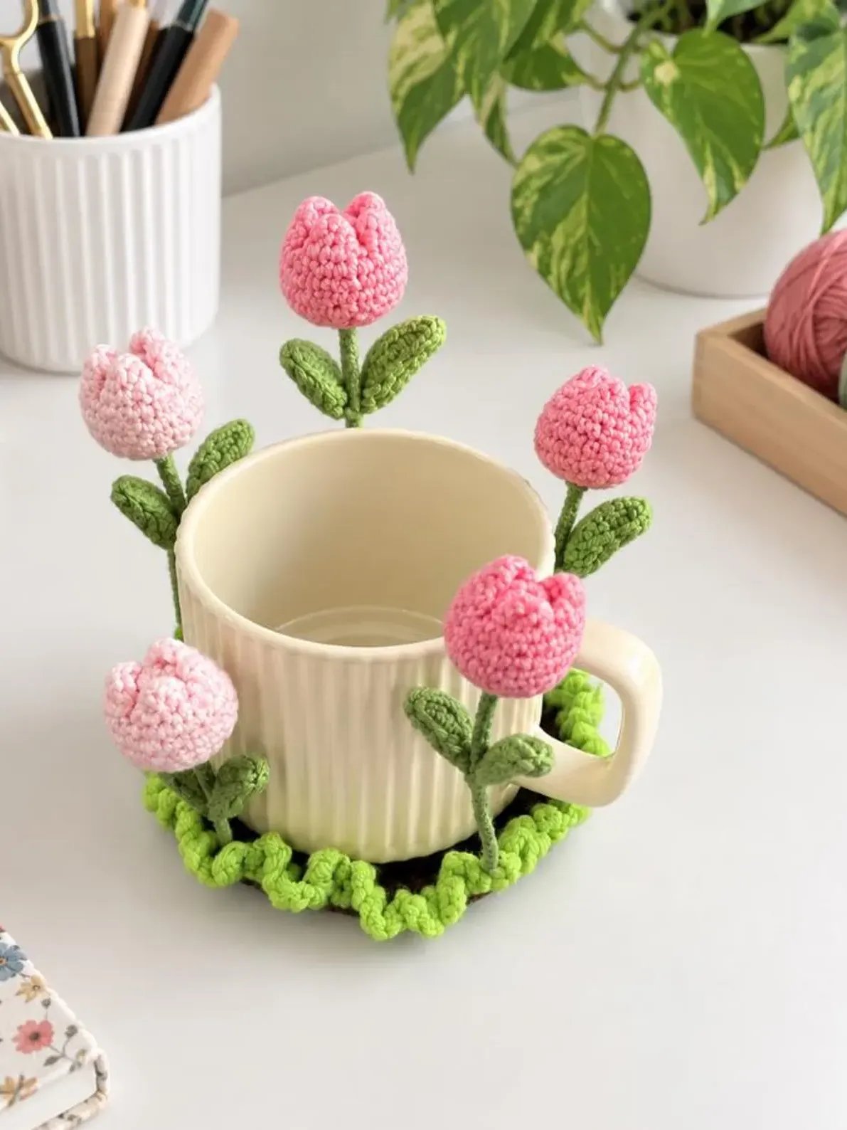 10+ Popping Flower Coasters Crochet Pattern PDF product image (3)