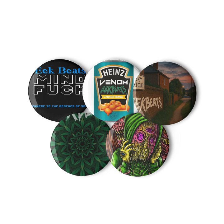 EekBeats Album Cover Pin Buttons Set #3 product image (3)
