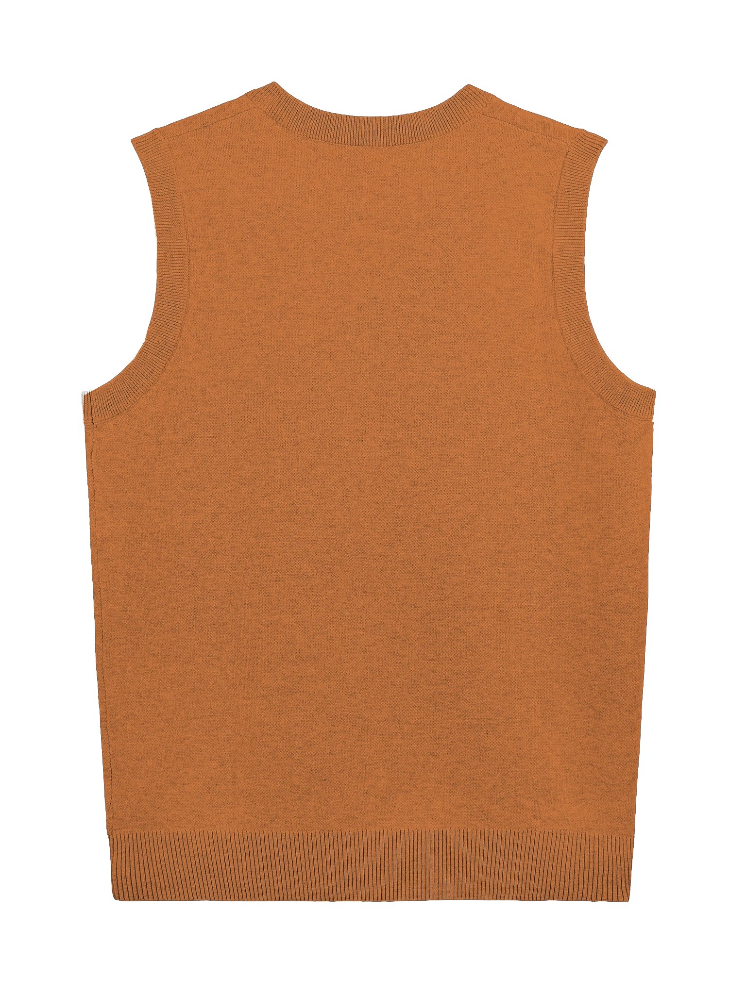 Orange Knitted V-Neck Vest product image (3)