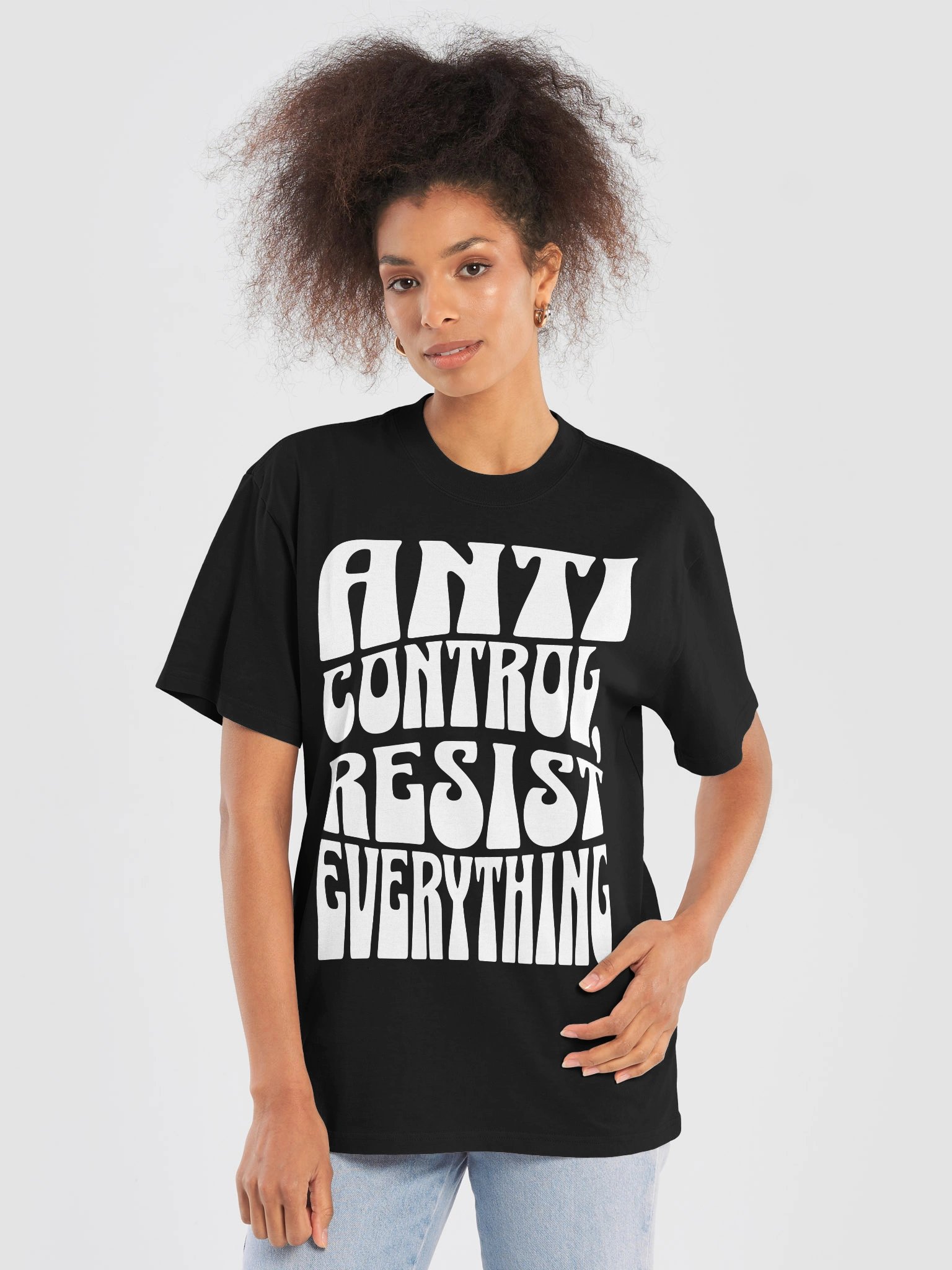 ANTI CONTROL RESIST EVERYTHING — Oversized Tee product image (3)