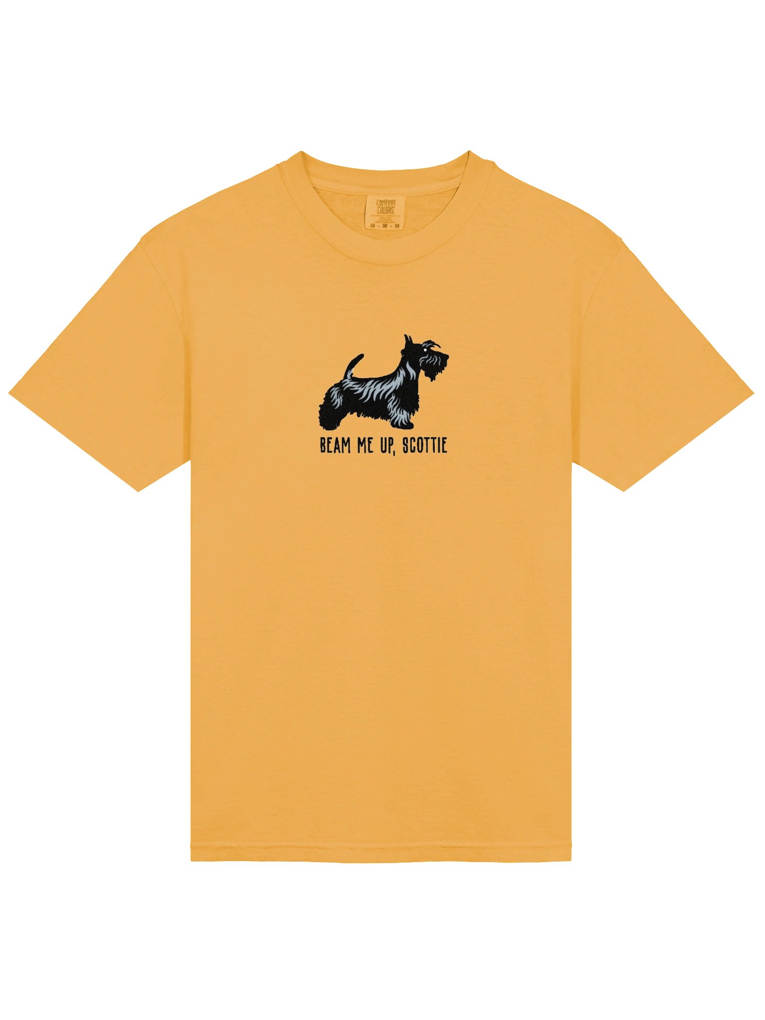 Beam Me Up, Scottie T-Shirt(Embroidered) of a Scottish Terrier(Black) product image (6)