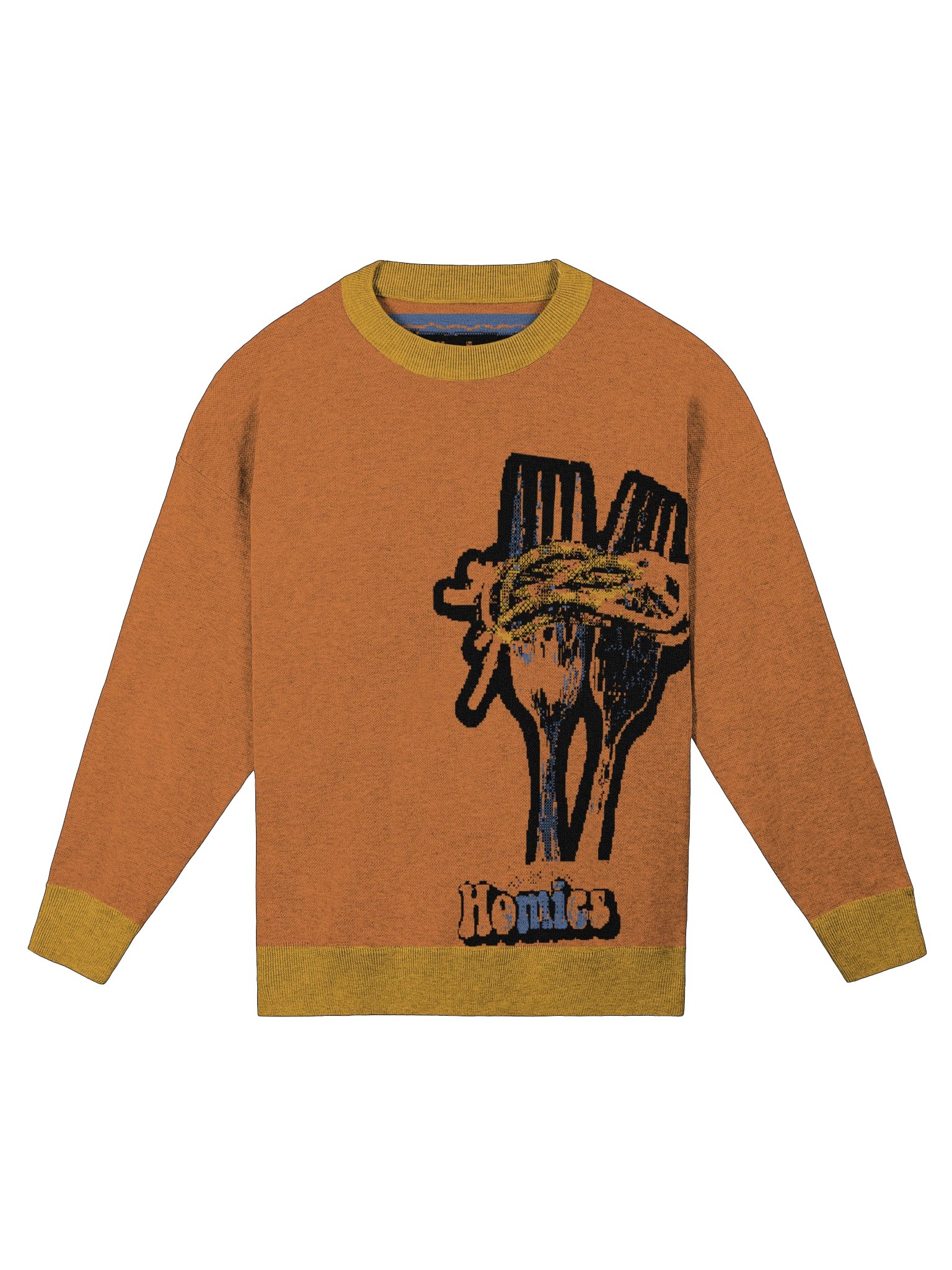 Rolling. Homies. | Relaxed Fit Jacquard Knit Crewneck | Food Core product image (2)