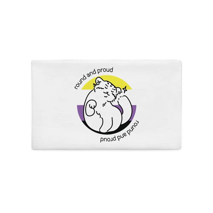 Round and Proud Manul Nonbinary Version - Pillow Case product image (2)