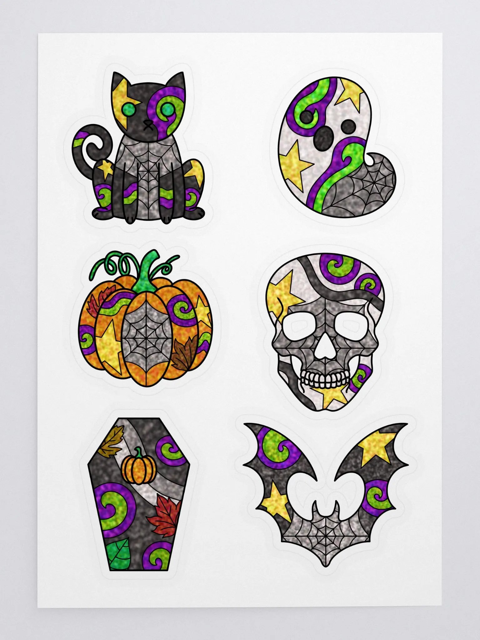Stained Glass Spookies Sticker Sheet product image (3)