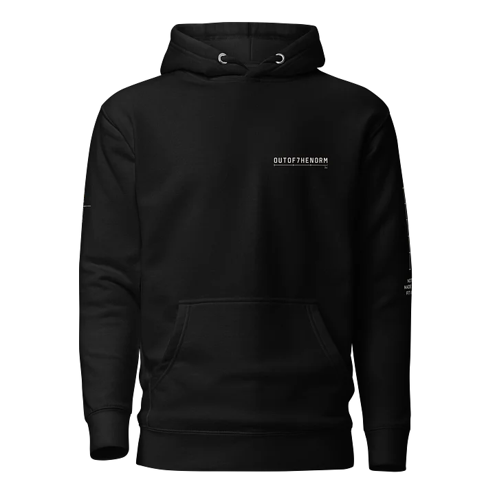 OUT OF 7HE NORM Hoodie — Bold Minimalist Graphic product image (1)