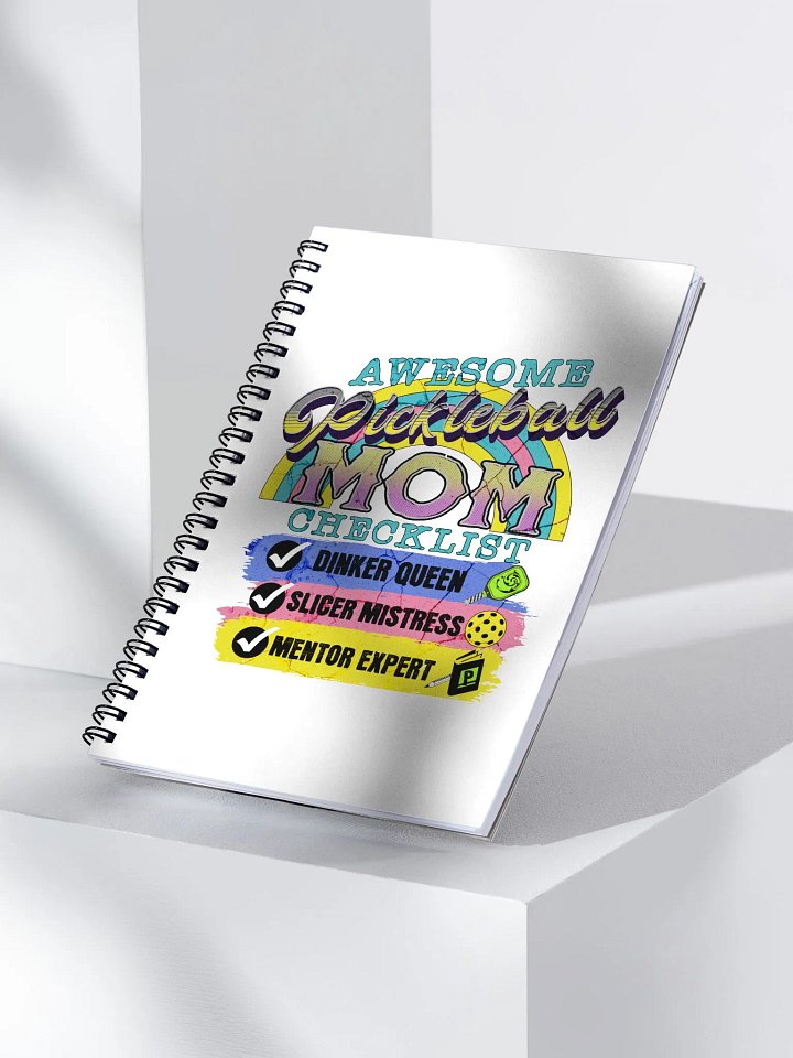 Mom Checklist Pickleball Rainbow Notebook product image (2)