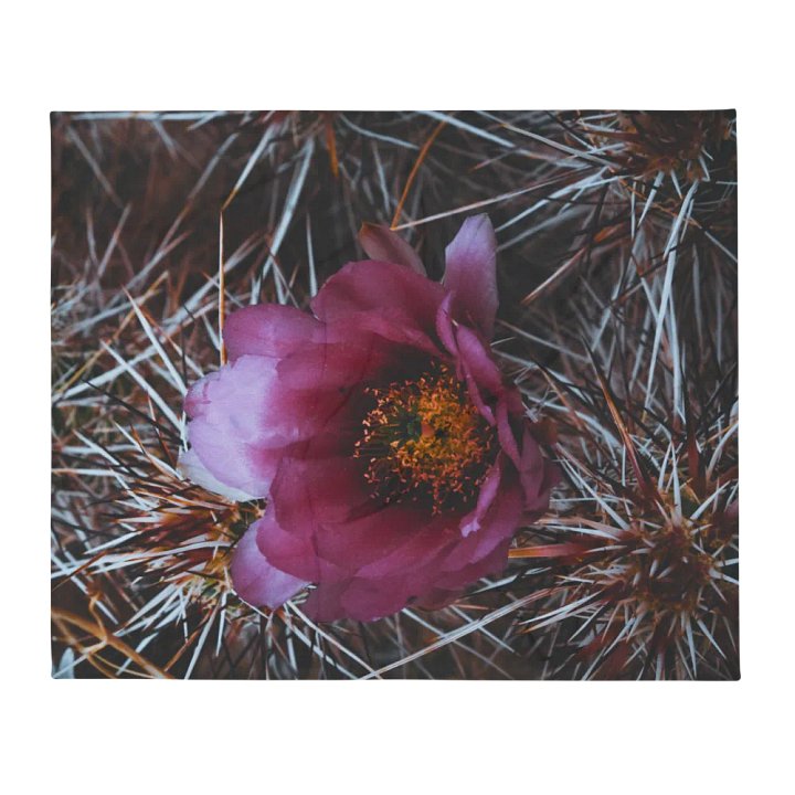 Pink Desert Flower Throw Blanket product image (1)