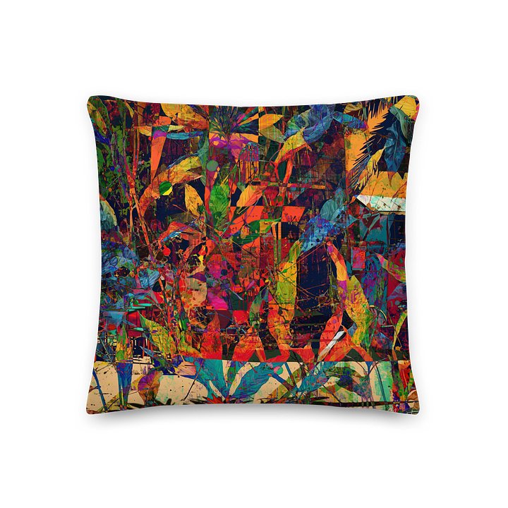 Jardín de Colores (Garden of Colors) by Edward Martin Premium Pillow product image (1)