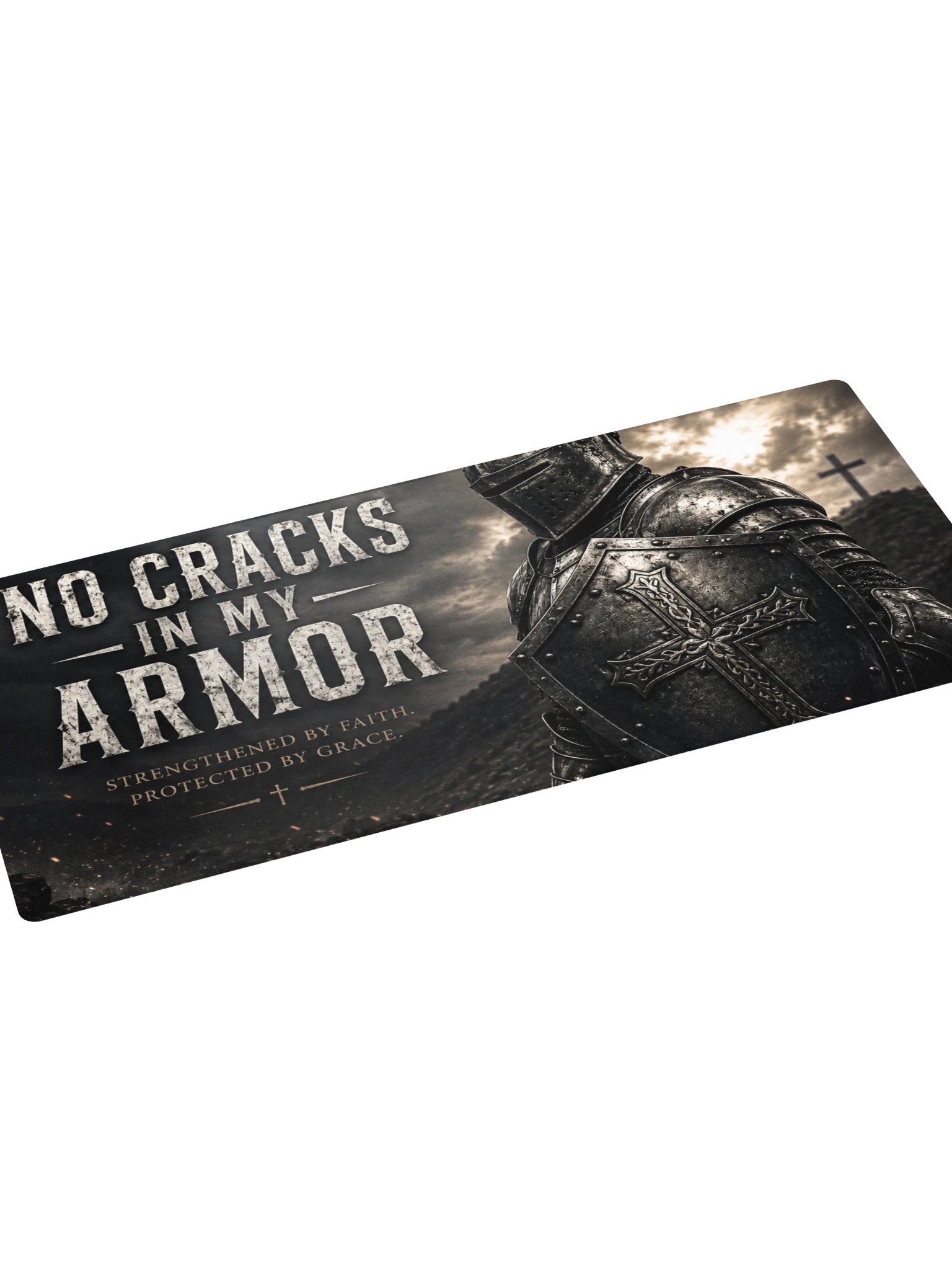 No Cracks In My Armor Gaming Mouse Pad (36"×18") product image (4)