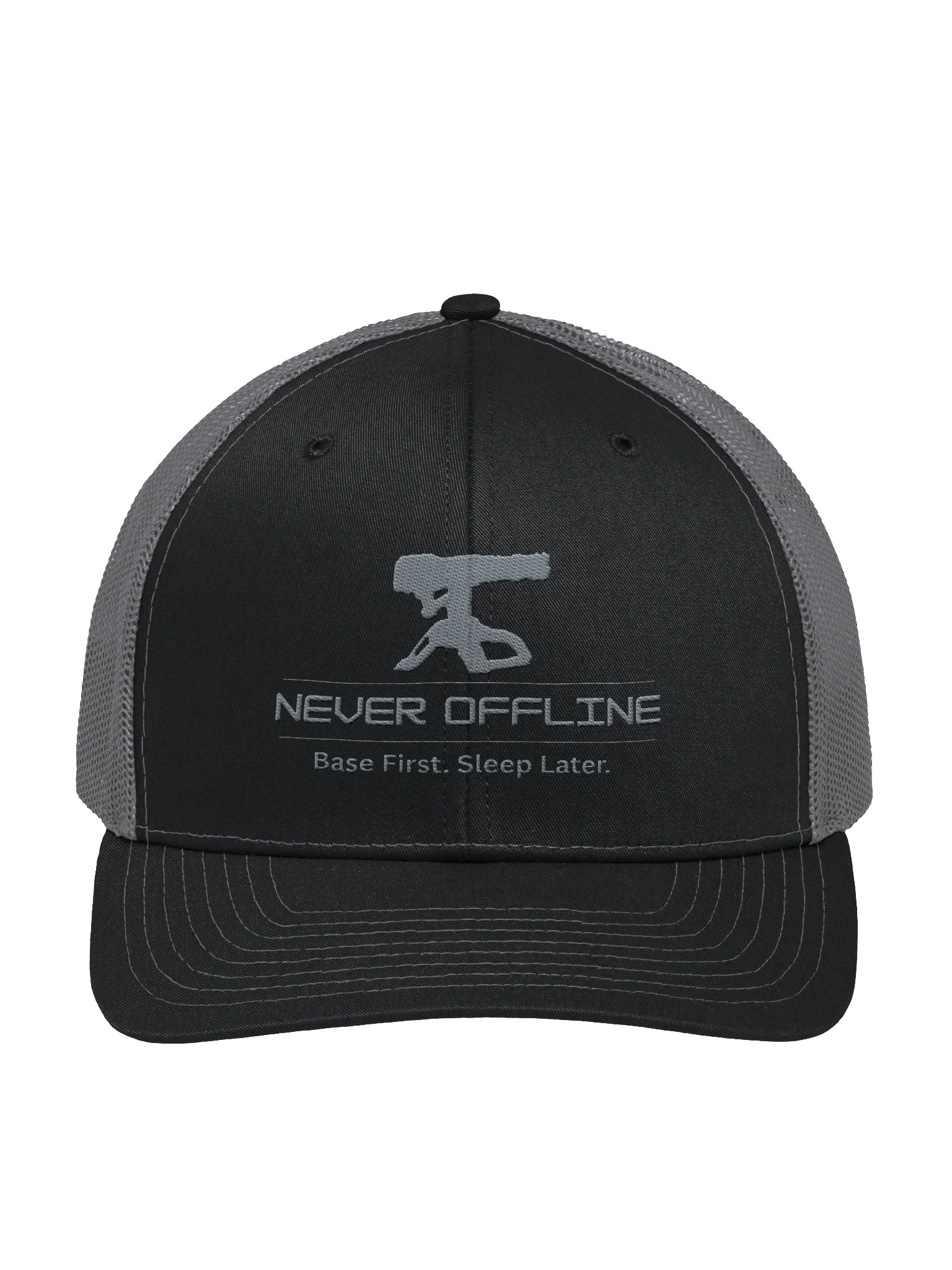 Never Offline: Basewatch Edition Trucker Hat – Survival Gamer Cap product image (1)