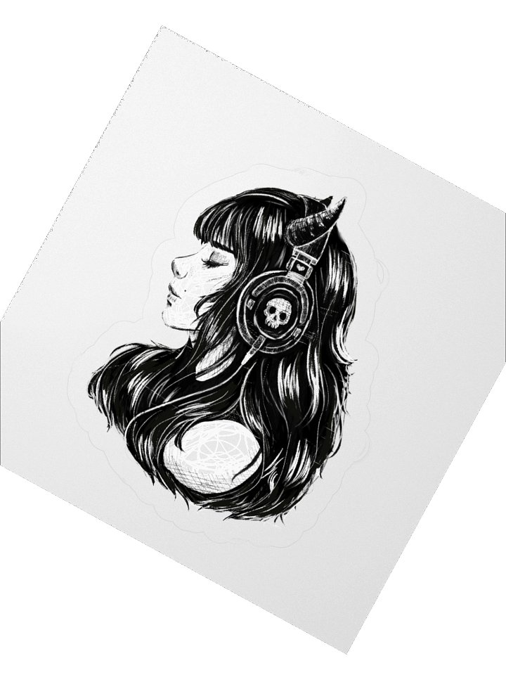 Skull Headphone Sticker product image (4)