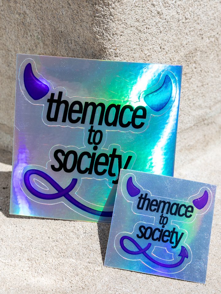 THEMACE TO SOCIETY Holographic Sticker (Cut-Out) product image (1)
