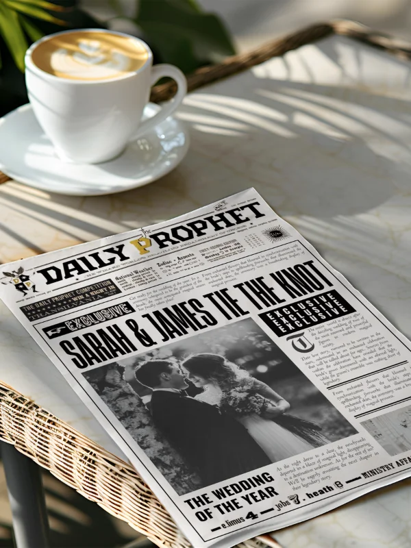 Magical Wedding Newspaper 100% Customizable Template Bundle product image (4)