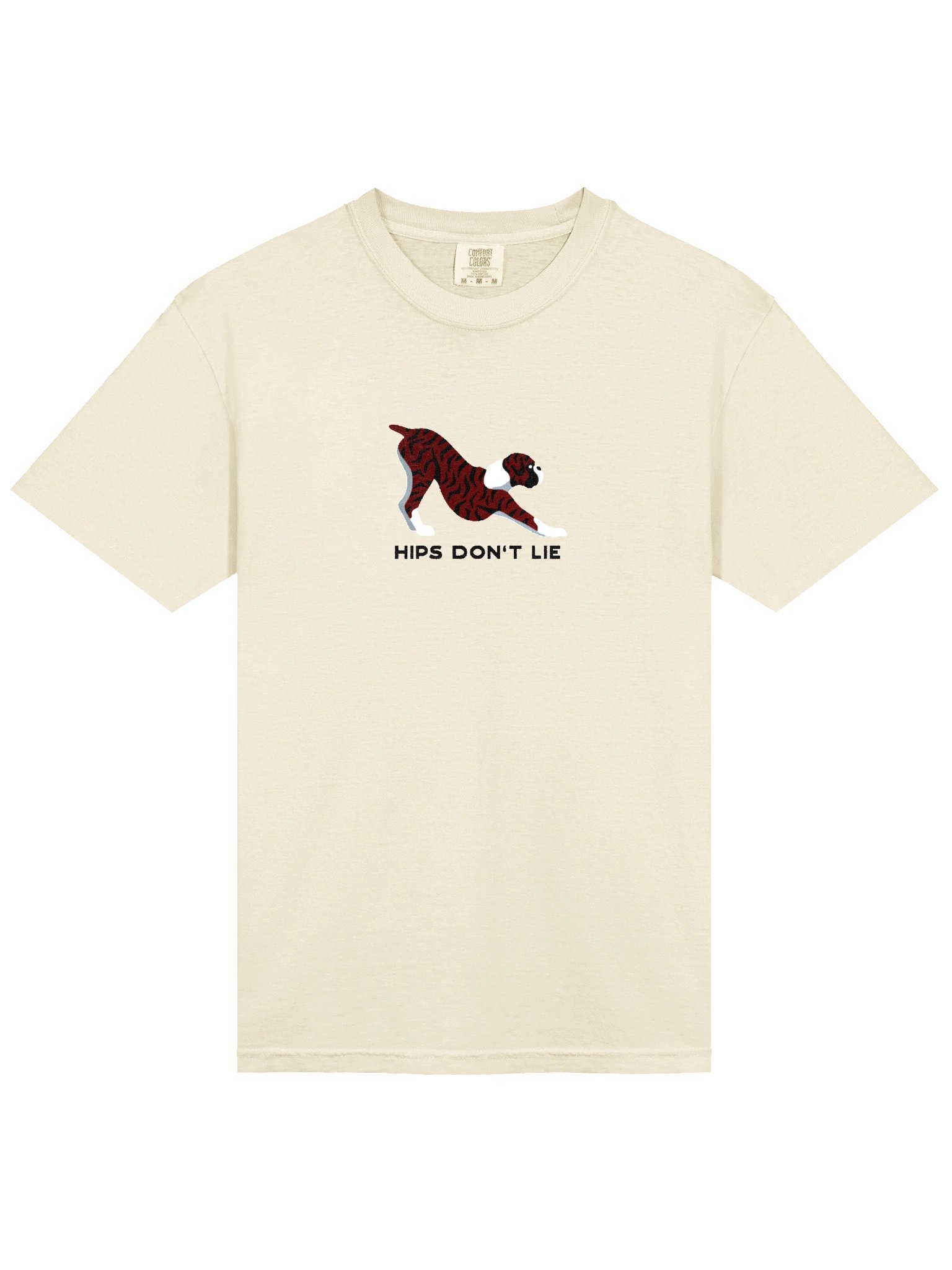 Hips Don't Lie T-Shirt(Embroidered) of a Boxer(Brindle) product image (6)