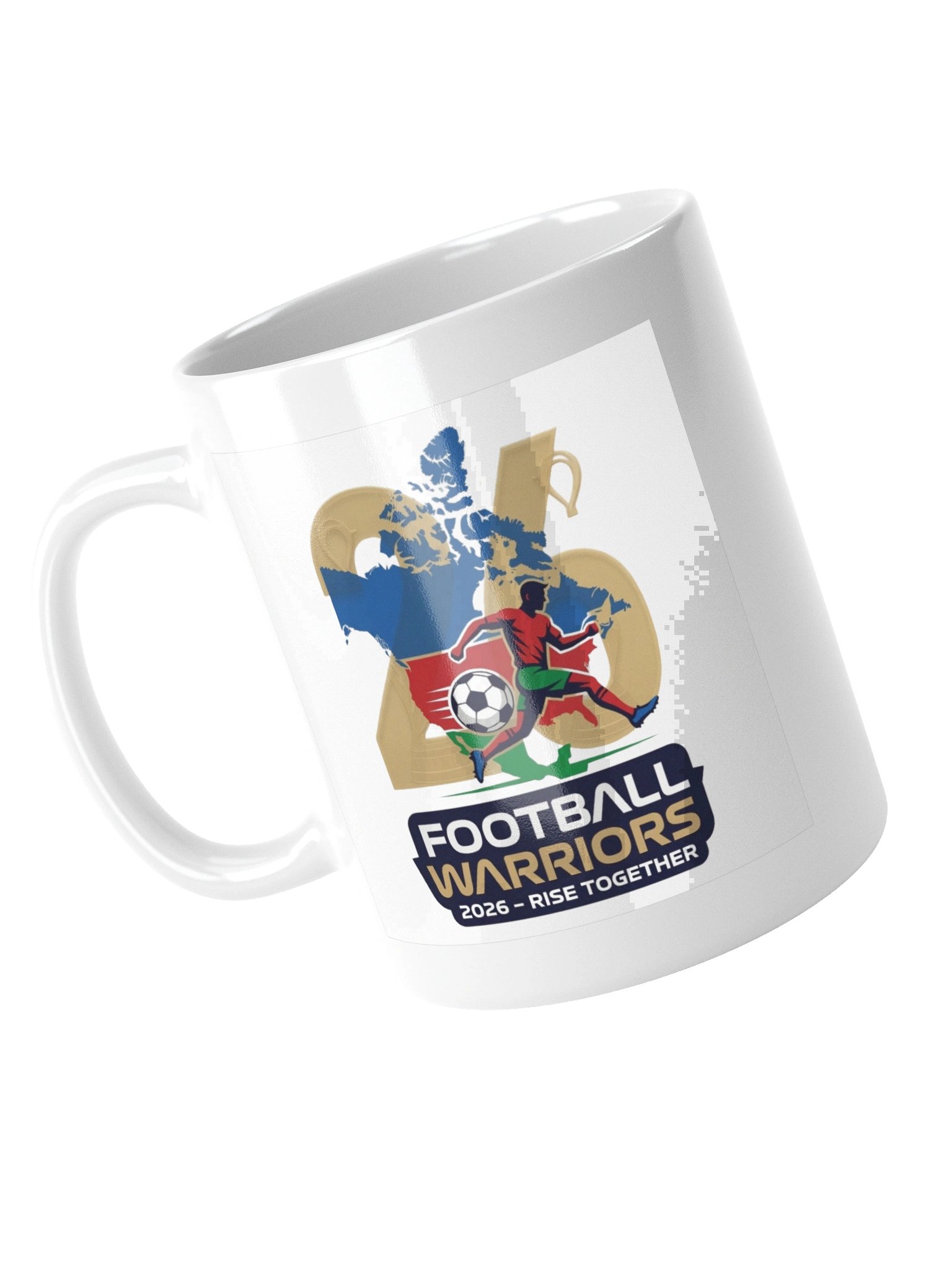 White Glossy Football Warrior 2026 Mug product image (13)